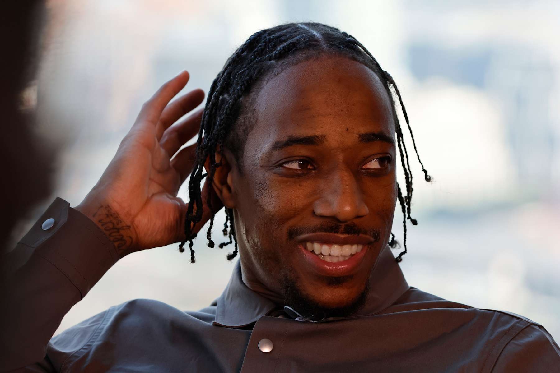 TORONTO, ON - September 13 - NBA player DeMar DeRozan of the Sacramento Kings is pictured as he speaks with the Toronto Star following the release of his book, 'Above the Noise,' in Toronto. Lance McMillan/Toronto Star

September-13-2024        (Lance McMillan/Toronto Star via Getty Images)