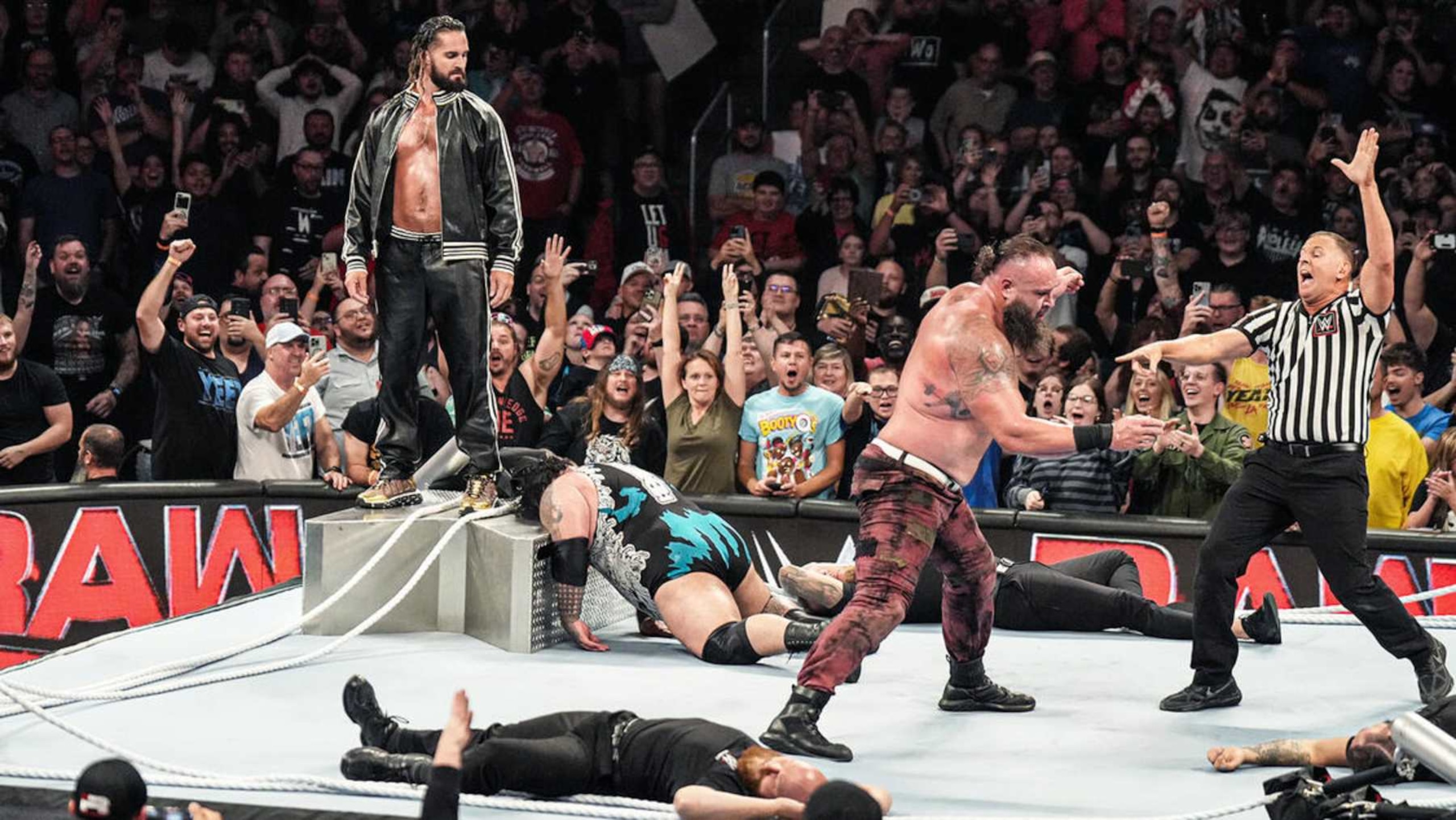 Seth Rollins is back and cost Bronson Reed his Last Man Standing match against Braun Strowman.