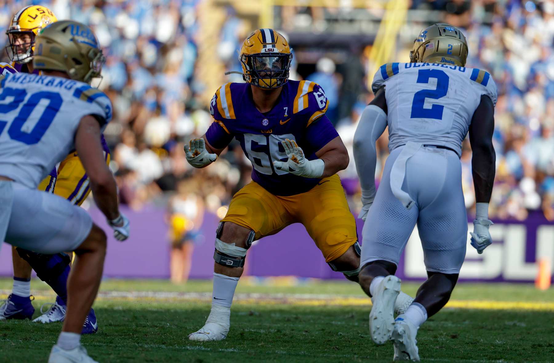 LSU offensive lineman Will Campbell