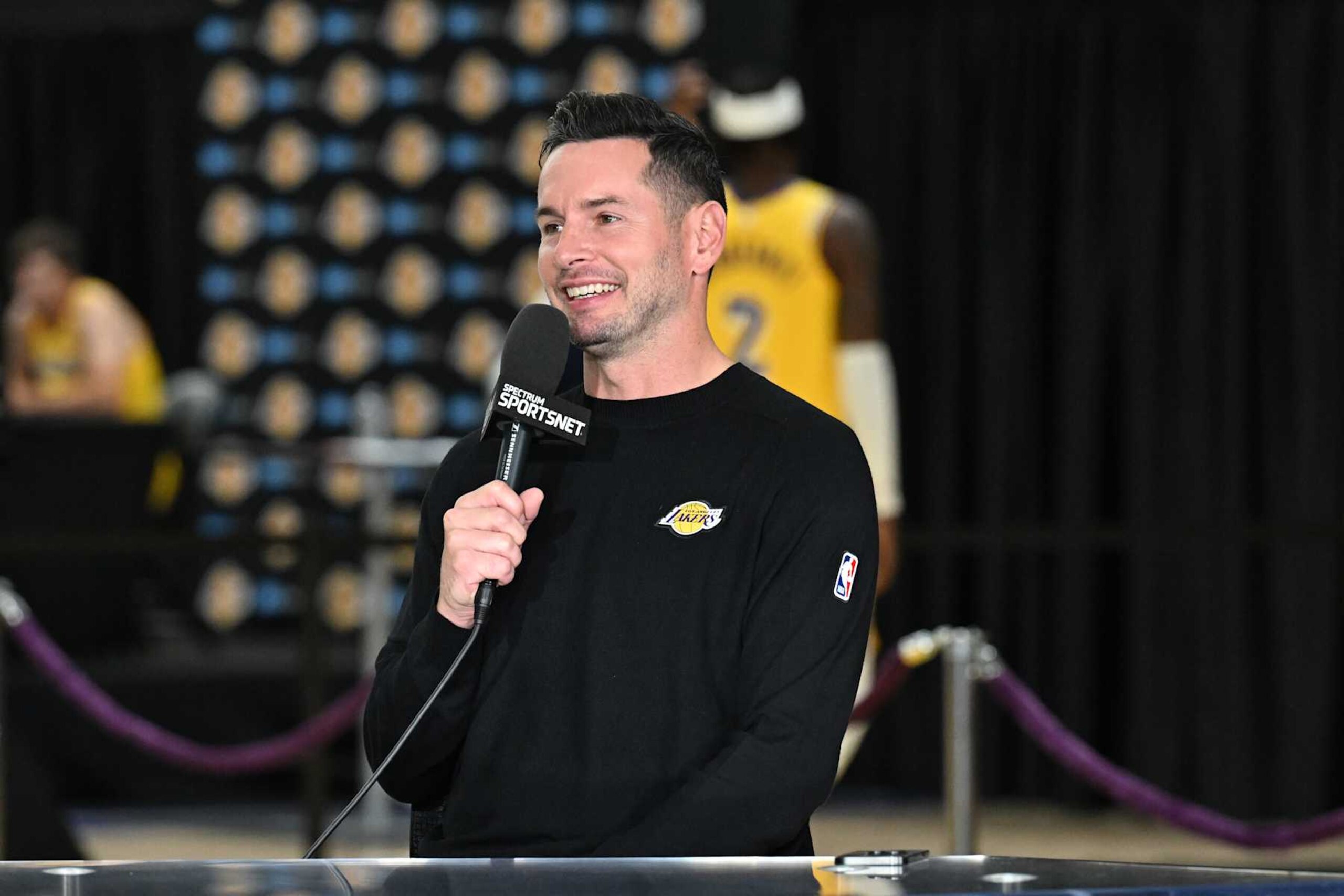EL SEGUNDO, CA - SEPTEMBER 30: Head Coach JJ Reddick of the Los Angeles Lakers poses for a portrait during NBA Media Day on September 30, 2024 at UCLA Health Training Center in El Segundo, California. NOTE TO USER: User expressly acknowledges and agrees that, by downloading and or using this photograph, User is consenting to the terms and conditions of the Getty Images License Agreement. Mandatory Copyright Notice: Copyright 2024 NBAE (Photo by Adam Pantozzi/NBAE via Getty Images)