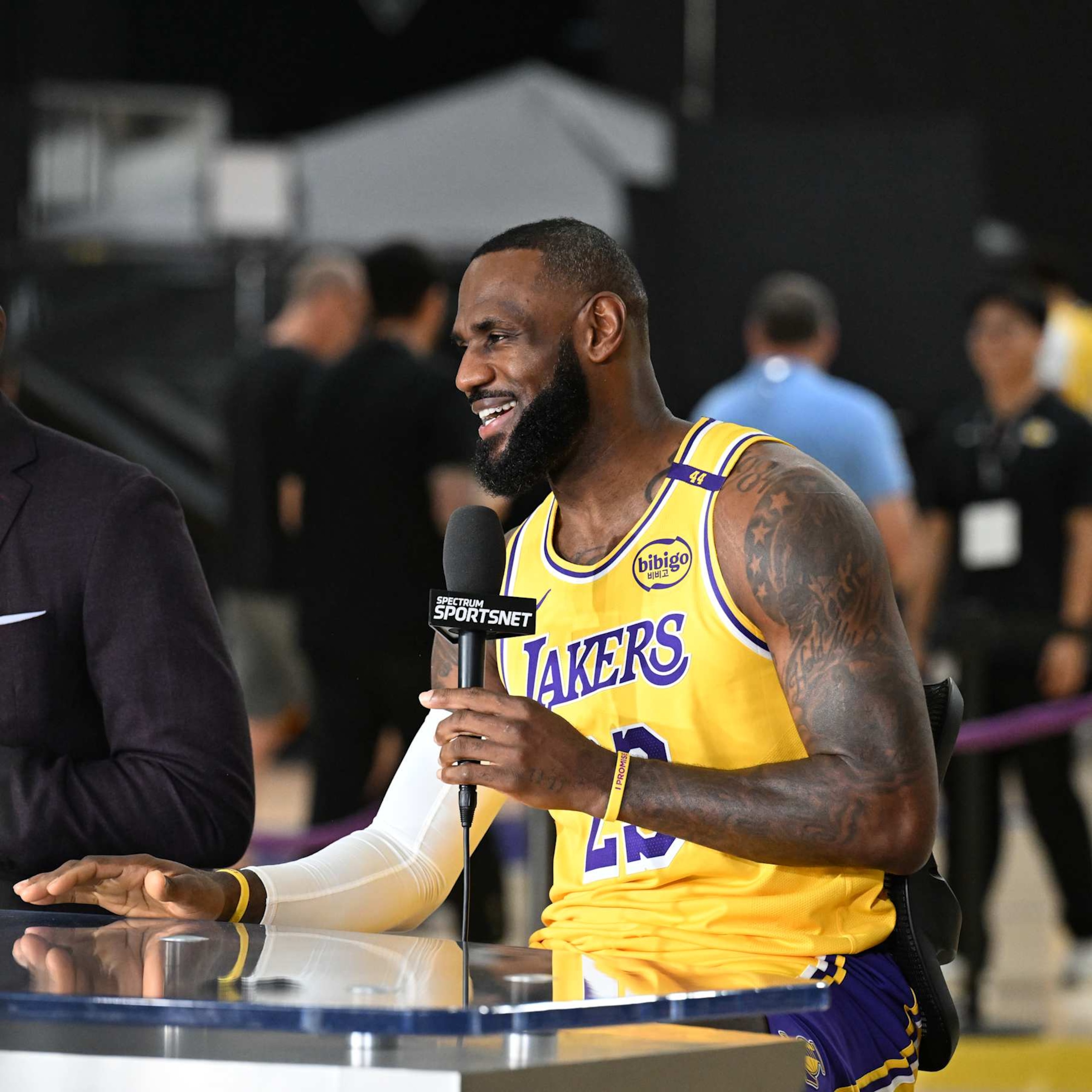 EL SEGUNDO, CA - SEPTEMBER 30: LeBron James #23 of the Los Angeles Lakers poses for a portrait during NBA Media Day on September 30, 2024 at UCLA Health Training Center in El Segundo, California. NOTE TO USER: User expressly acknowledges and agrees that, by downloading and or using this photograph, User is consenting to the terms and conditions of the Getty Images License Agreement. Mandatory Copyright Notice: Copyright 2024 NBAE (Photo by Adam Pantozzi/NBAE via Getty Images) EL SEGUNDO, CA - SEPTEMBER 30: LeBron James #23 of the Los Angeles Lakers poses for a portrait during NBA Media Day on September 30, 2024 at UCLA Health Training Center in El Segundo, California. NOTE TO USER: User expressly acknowledges and agrees that, by downloading and or using this photograph, User is consenting to the terms and conditions of the Getty Images License Agreement. Mandatory Copyright Notice: Copyright 2024 NBAE (Photo by Adam Pantozzi/NBAE via Getty Images)