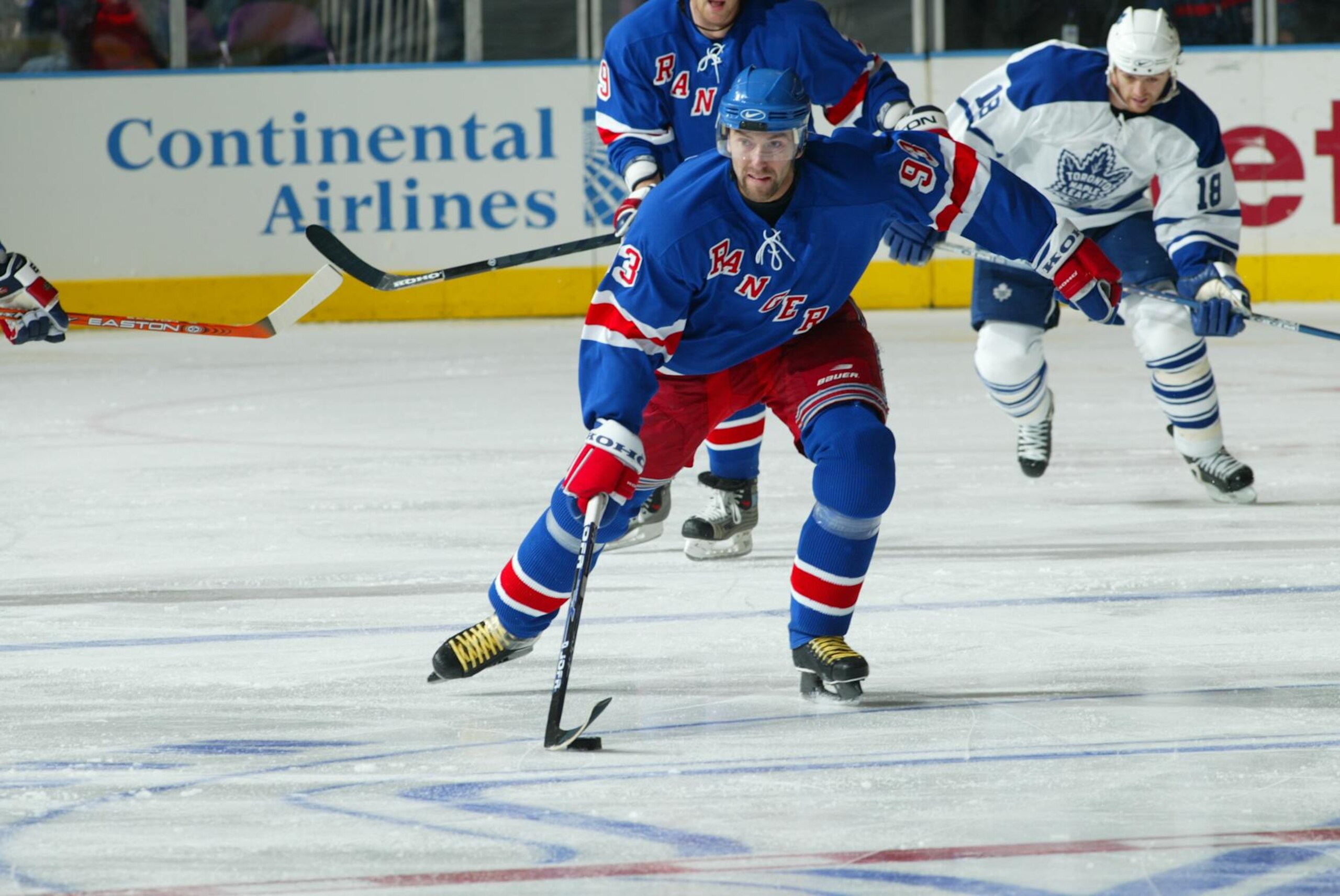 2004 Season:  Player Petr Nedved of the New York Rangers.  (Photo by Bruce Bennett Studios via Getty Images Studios/Getty Images)