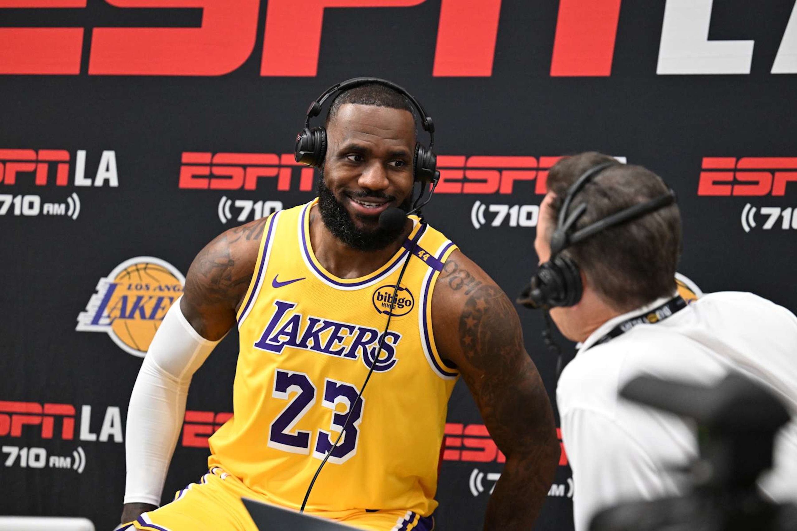 EL SEGUNDO, CA - SEPTEMBER 30: LeBron James #23 of the Los Angeles Lakers poses for a portrait during NBA Media Day on September 30, 2024 at UCLA Health Training Center in El Segundo, California. NOTE TO USER: User expressly acknowledges and agrees that, by downloading and or using this photograph, User is consenting to the terms and conditions of the Getty Images License Agreement. Mandatory Copyright Notice: Copyright 2024 NBAE (Photo by Adam Pantozzi/NBAE via Getty Images)