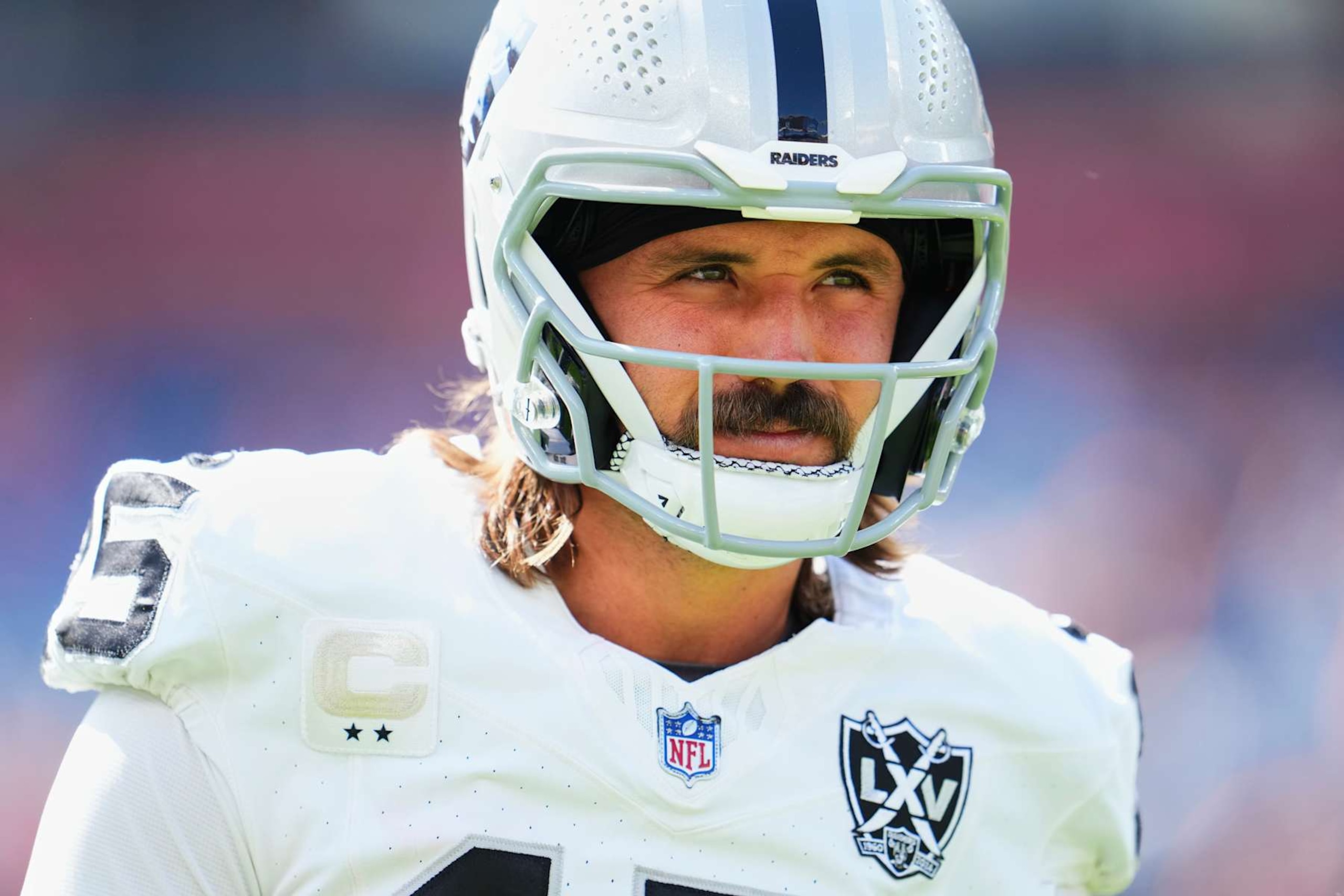 DENVER, CO - OCTOBER 06: Gardner Minshew #15 of the Las Vegas Raiders warms up before kickoff against the Denver Broncos during an NFL football game at Empower Field at Mile High on October 6, 2024 in Denver, Colorado. (Photo by Cooper Neill/Getty Images) DENVER, CO - OCTOBER 06: Gardner Minshew #15 of the Las Vegas Raiders warms up before kickoff against the Denver Broncos during an NFL football game at Empower Field at Mile High on October 6, 2024 in Denver, Colorado. (Photo by Cooper Neill/Getty Images)