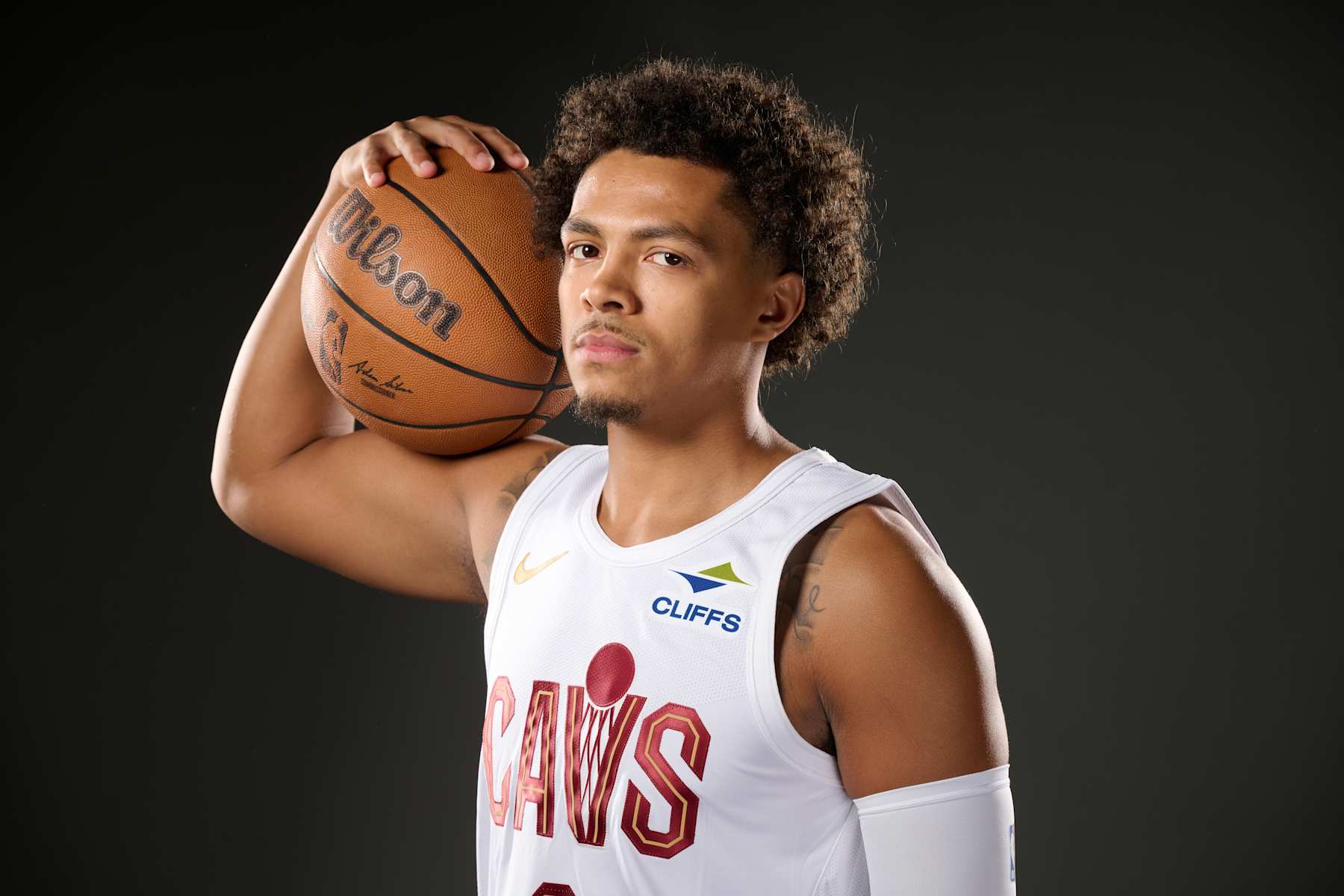 CLEVELAND, OHIO - SEPTEMBER 30: Craig Porter Jr. #9 of the Cleveland Cavaliers poses for a photo during media day at Rocket Mortgage Fieldhouse on September 30, 2024 in Cleveland, Ohio. NOTE TO USER: User expressly acknowledges and agrees that, by downloading and or using this photograph, User is consenting to the terms and conditions of the Getty Images License Agreement. (Photo by Jason Miller/Getty Images)