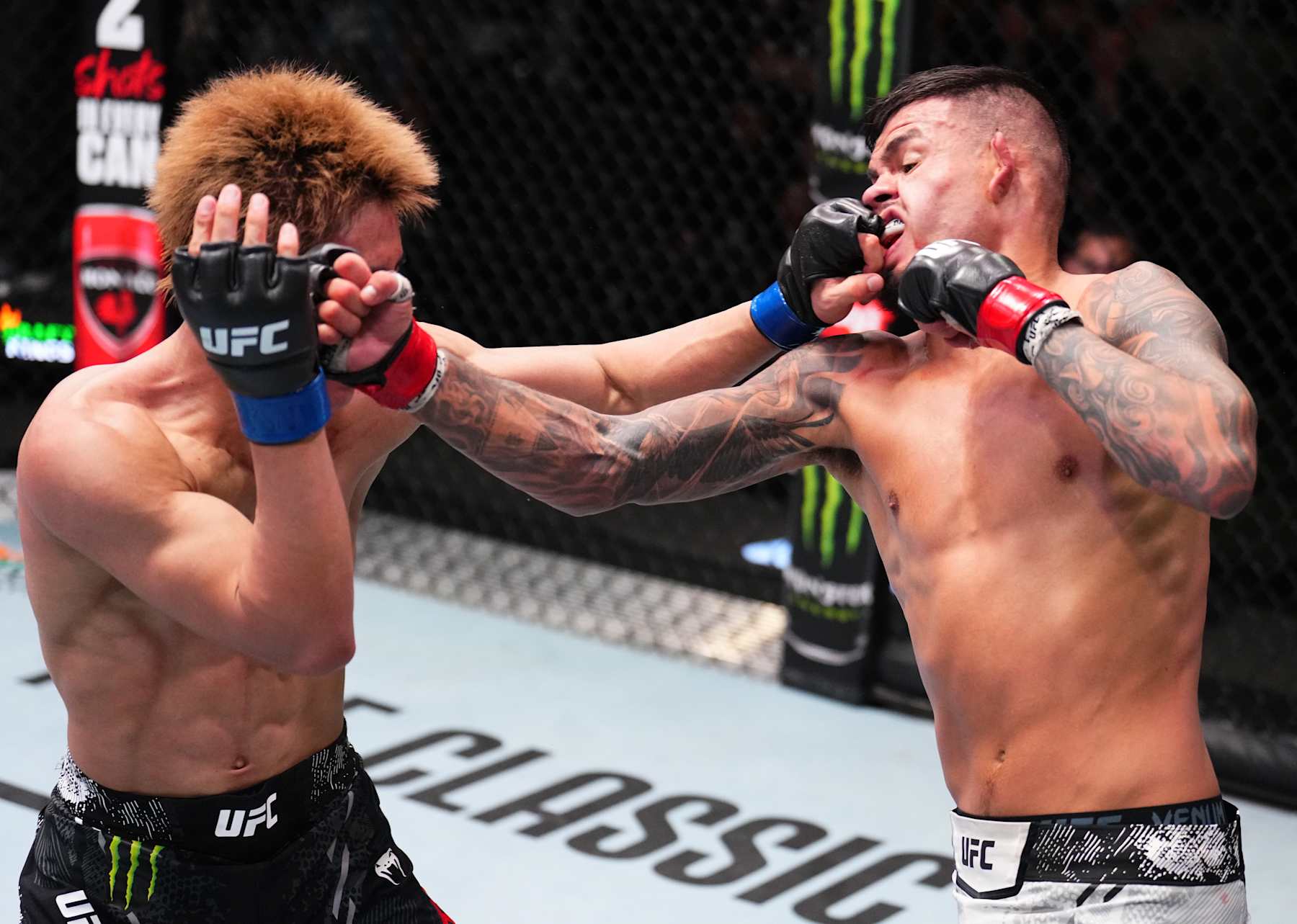 Tatsuro Taira of punches Brandon Royval