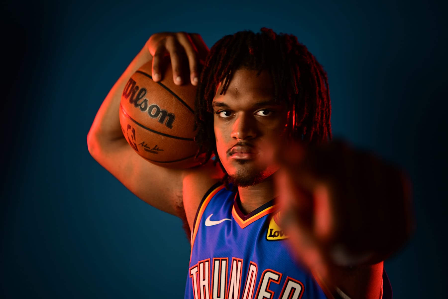 OKLAHOMA CITY, OKLAHOMA - SEPTEMBER 30: Dillon Jones #3 of the Oklahoma City Thunder at Paycom Center on September 30, 2024 in Oklahoma City, Oklahoma. NOTE TO USER: User expressly acknowledges and agrees that, by downloading and or using this Photograph, user is consenting to the terms and conditions of the Getty Images License Agreement. (Photo by Joshua Gateley/Getty Images)