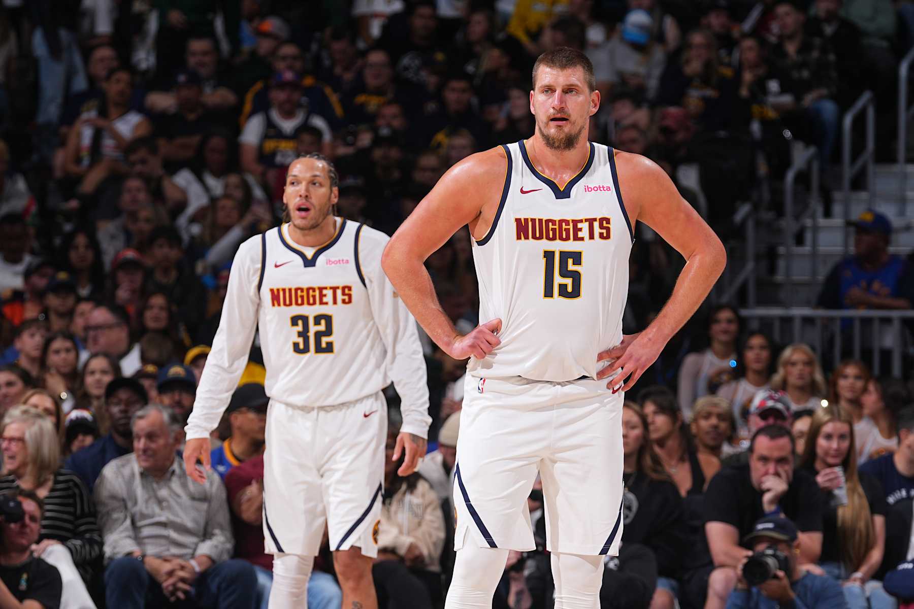 Aaron Gordon and Nikola JokiÄ