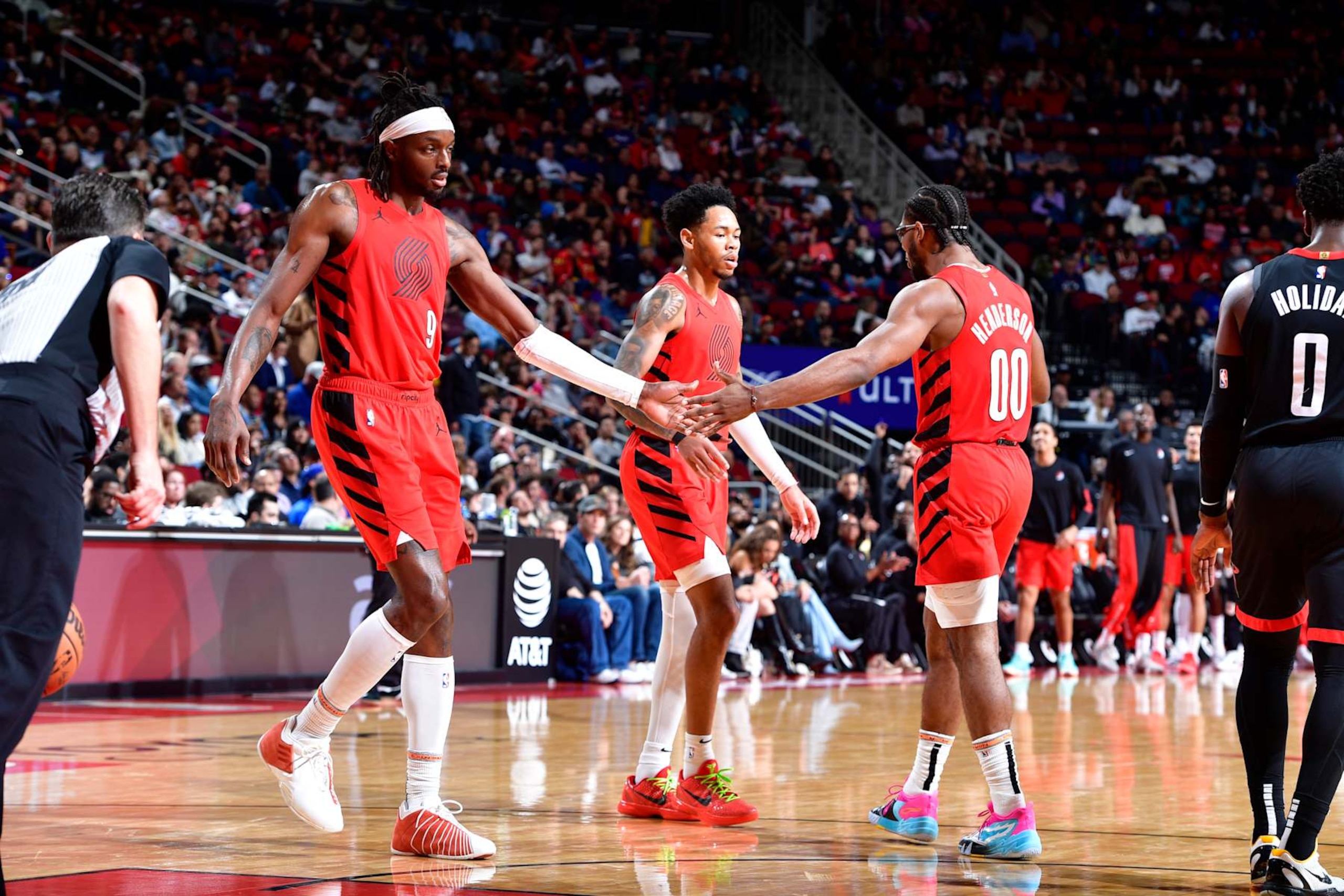 Jerami Grant, Anfernee Simons and Scoot Henderson