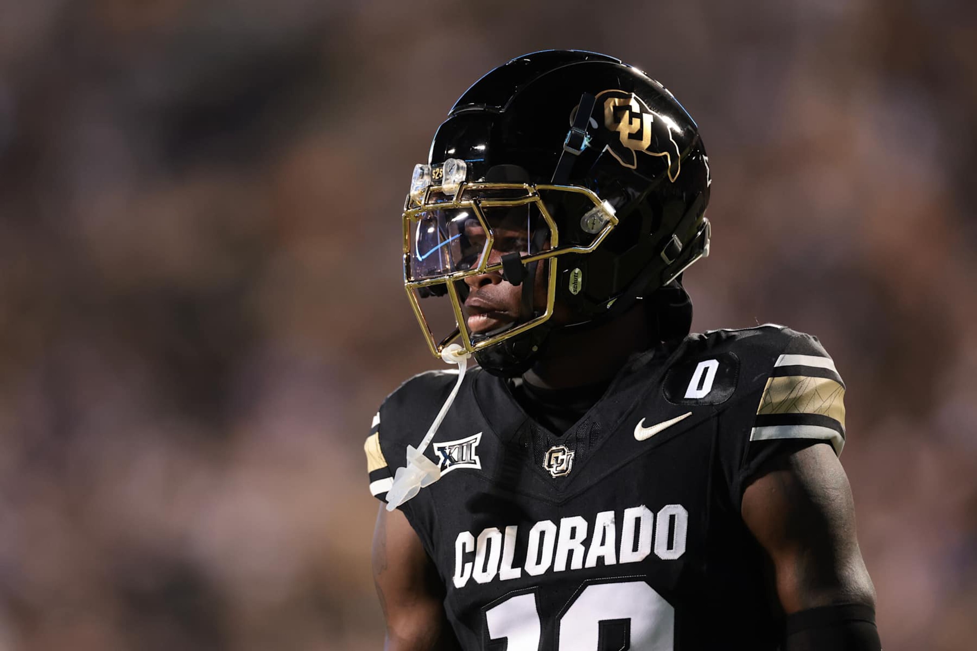 BOULDER, COLORADO - OCTOBER 12: Travis Hunter #12 of the Colorado Buffaloes warms up prior to the game against the Kansas State Wildcats at Folsom Field on October 12, 2024 in Boulder, Colorado. (Photo by Andrew Wevers/Getty Images) BOULDER, COLORADO - OCTOBER 12: Travis Hunter #12 of the Colorado Buffaloes warms up prior to the game against the Kansas State Wildcats at Folsom Field on October 12, 2024 in Boulder, Colorado. (Photo by Andrew Wevers/Getty Images)