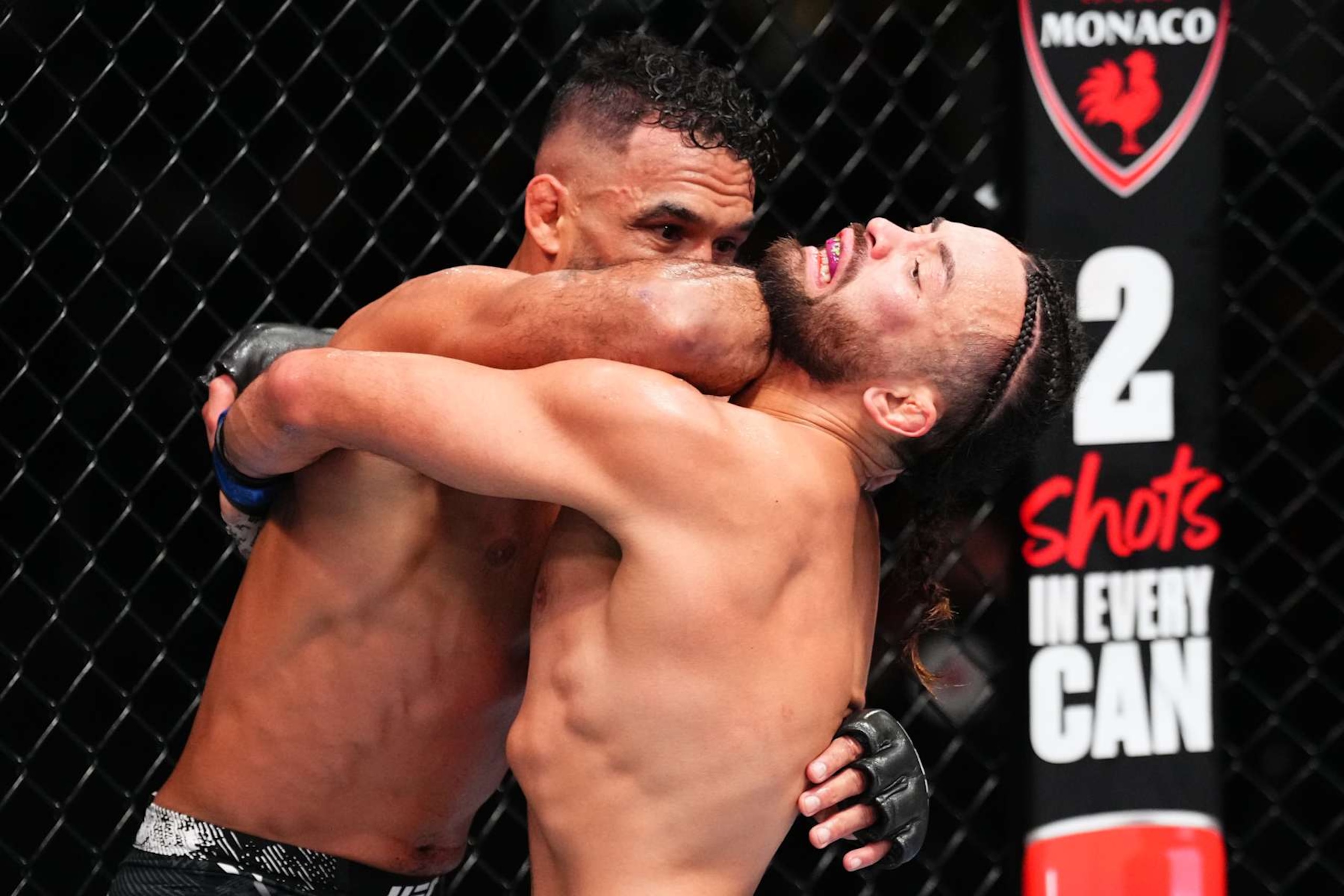 Rob Font elbows Kyler Phillips Rob Font elbows Kyler Phillips