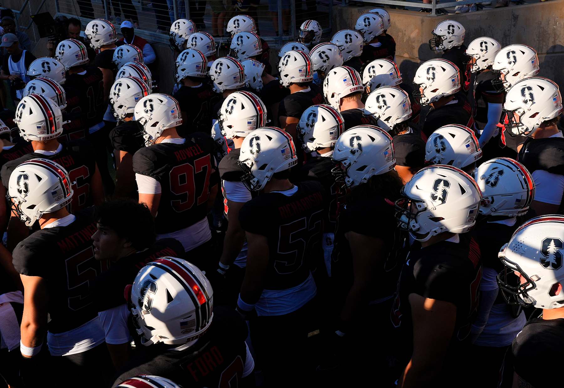 STANFORD, CALIFORNIA - OCTOBER 19: Stanford Cardinal take the field prior to the start of the game against the Southern Methodist Mustangs at Stanford Stadium on October 19, 2024 in Stanford, California. (Photo by Thearon W. Henderson/Getty Images) STANFORD, CALIFORNIA - OCTOBER 19: Stanford Cardinal take the field prior to the start of the game against the Southern Methodist Mustangs at Stanford Stadium on October 19, 2024 in Stanford, California. (Photo by Thearon W. Henderson/Getty Images)