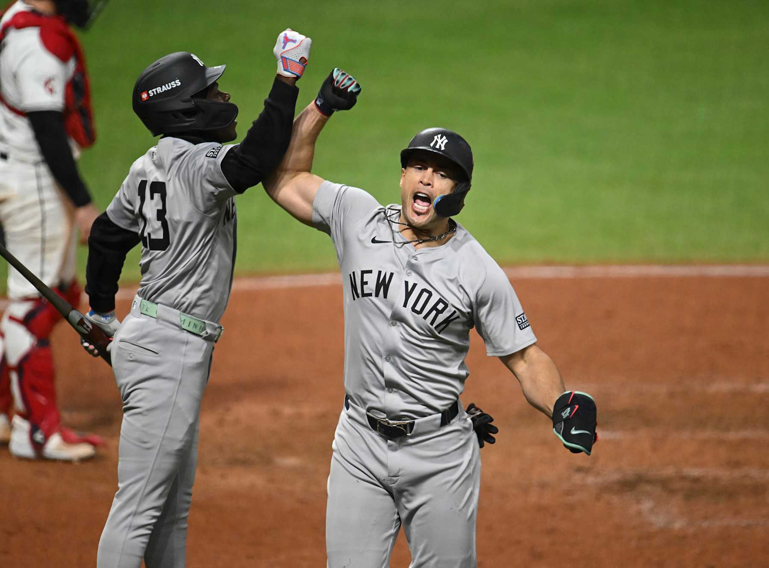 Giancarlo Stanton and Jazz Chisholm Jr.