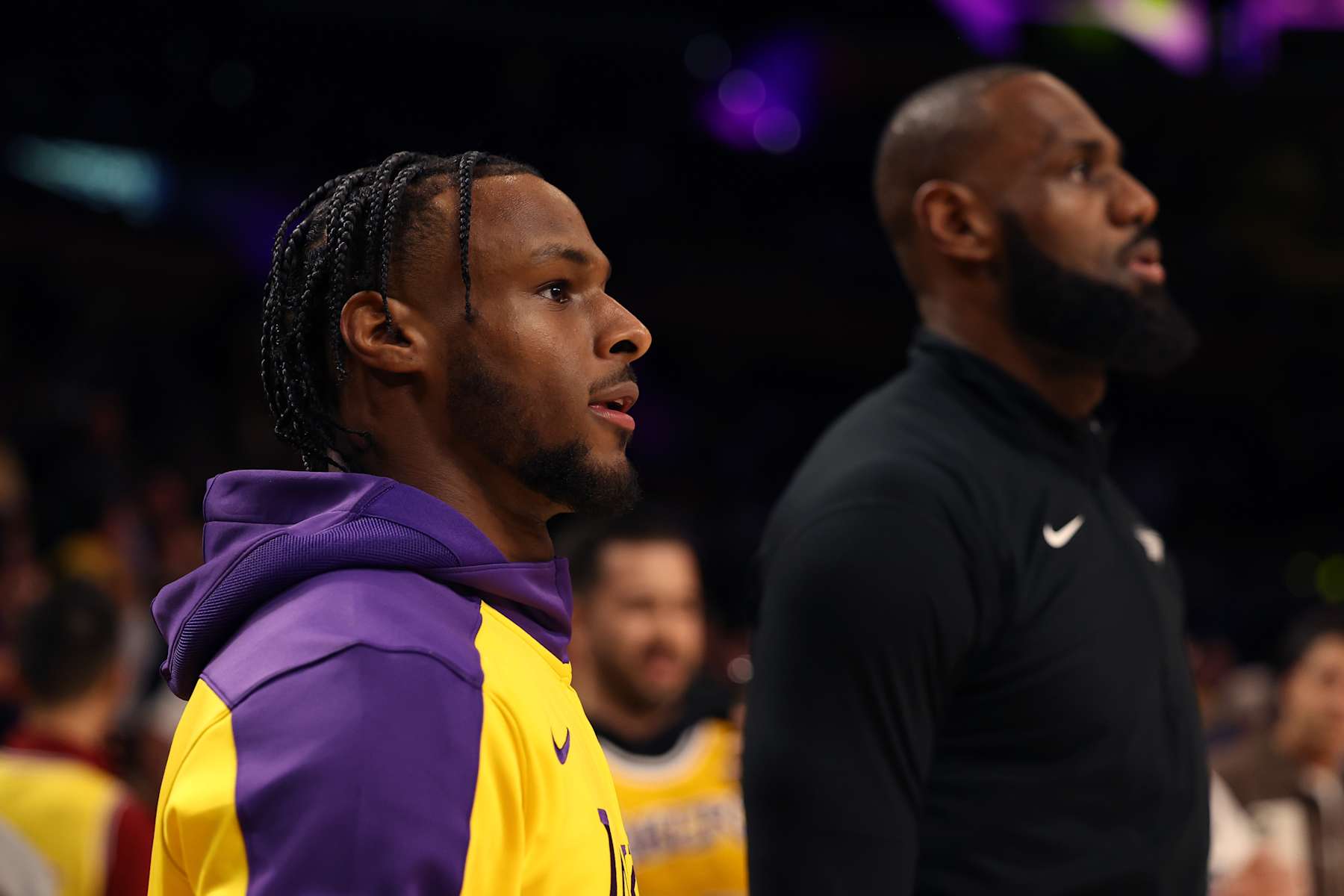 Bronny James and LeBron James
