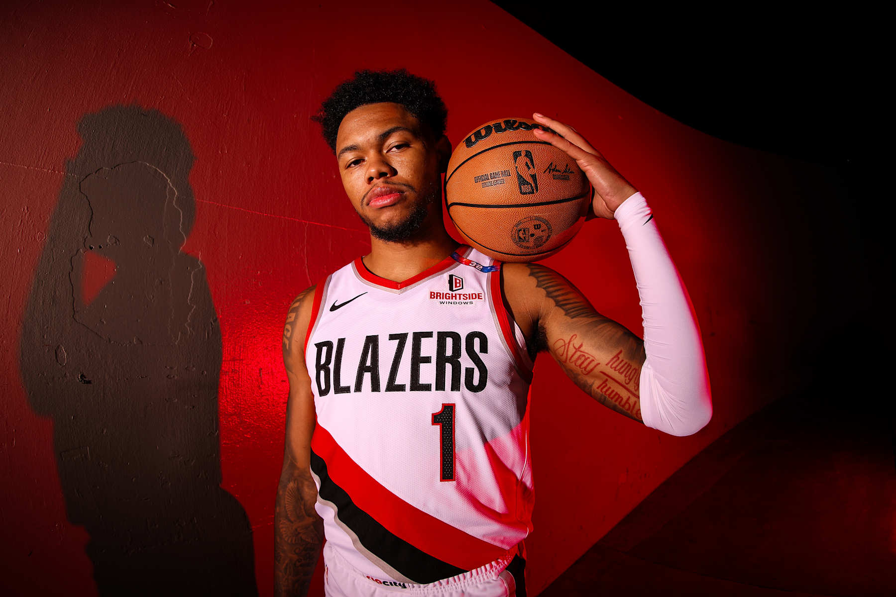 PORTLAND, OREGON - SEPTEMBER 30: Anfernee Simons #1 of the Portland Trail Blazers poses for a portrait during Blazers Media Day at Veterans Memorial Coliseum on September 30, 2024 in Portland, Oregon. NOTE TO USER: User expressly acknowledges and agrees that, by downloading and/or using this photograph, user is consenting to the terms and conditions of the Getty Images License Agreement. (Photo by Steph Chambers/Getty Images)