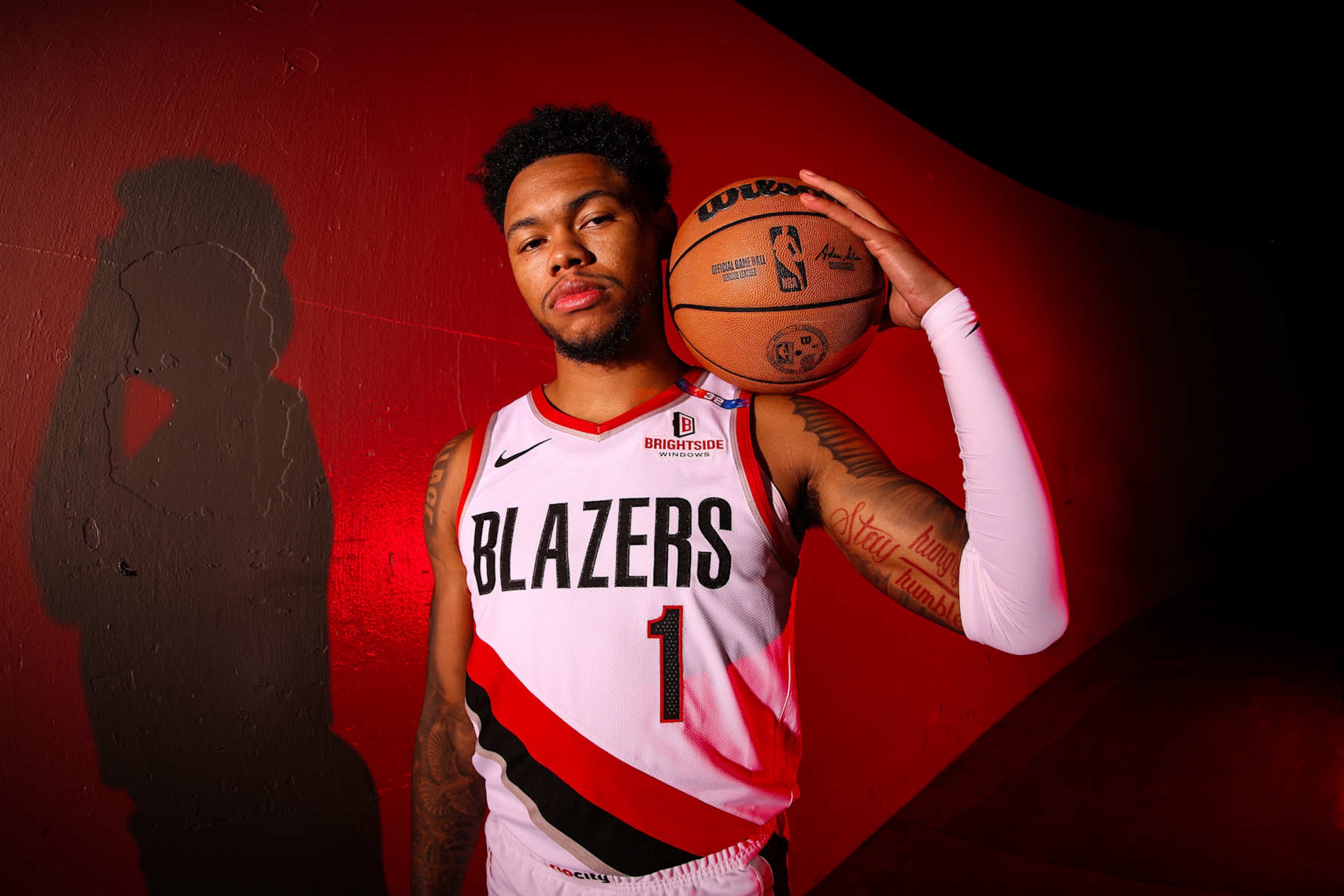 PORTLAND, OREGON - SEPTEMBER 30: Anfernee Simons #1 of the Portland Trail Blazers poses for a portrait during Blazers Media Day at Veterans Memorial Coliseum on September 30, 2024 in Portland, Oregon. NOTE TO USER: User expressly acknowledges and agrees that, by downloading and/or using this photograph, user is consenting to the terms and conditions of the Getty Images License Agreement. (Photo by Steph Chambers/Getty Images) PORTLAND, OREGON - SEPTEMBER 30: Anfernee Simons #1 of the Portland Trail Blazers poses for a portrait during Blazers Media Day at Veterans Memorial Coliseum on September 30, 2024 in Portland, Oregon. NOTE TO USER: User expressly acknowledges and agrees that, by downloading and/or using this photograph, user is consenting to the terms and conditions of the Getty Images License Agreement. (Photo by Steph Chambers/Getty Images)