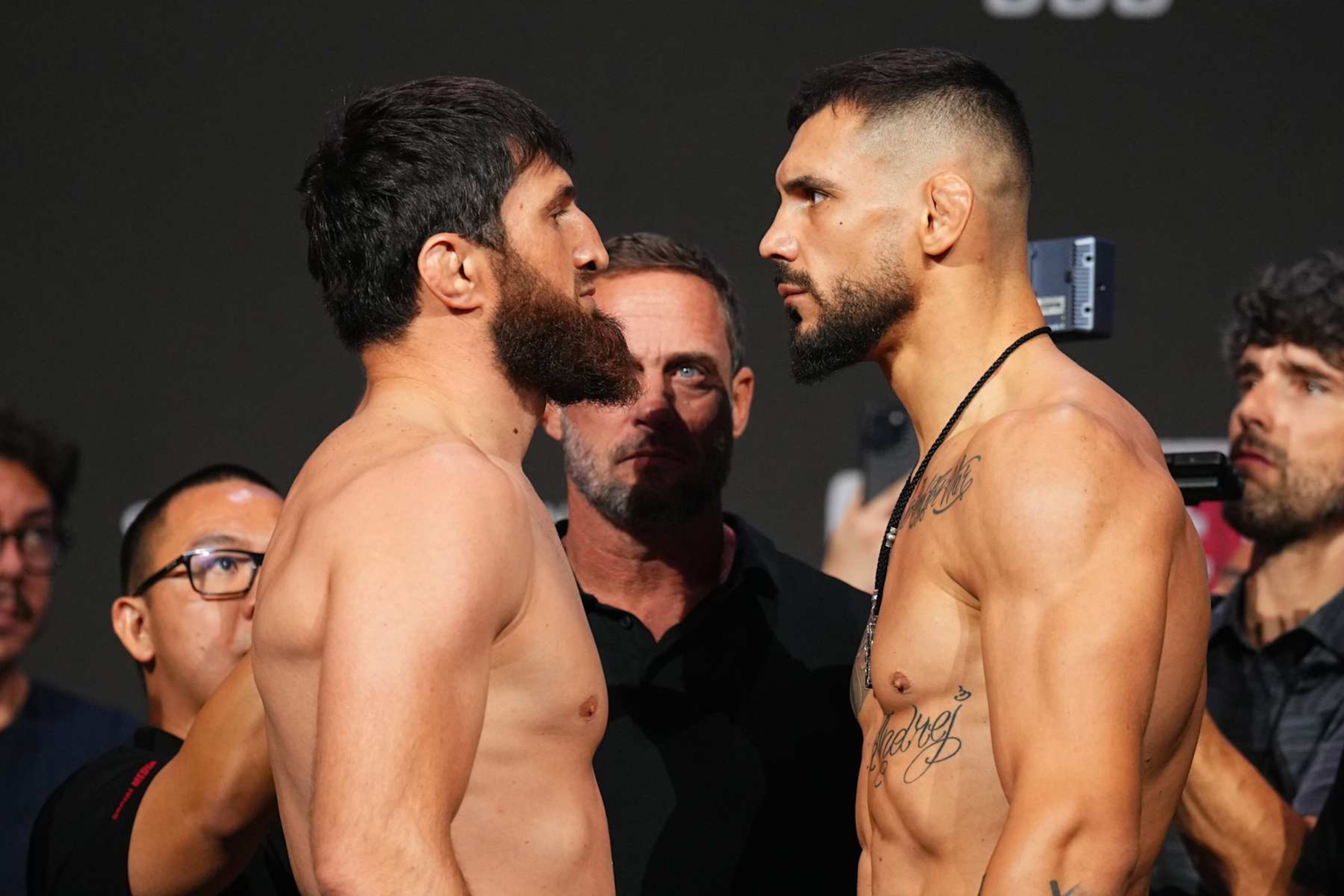 Magomed Ankalaev and Aleksandr Rakic Magomed Ankalaev and Aleksandr Rakic
