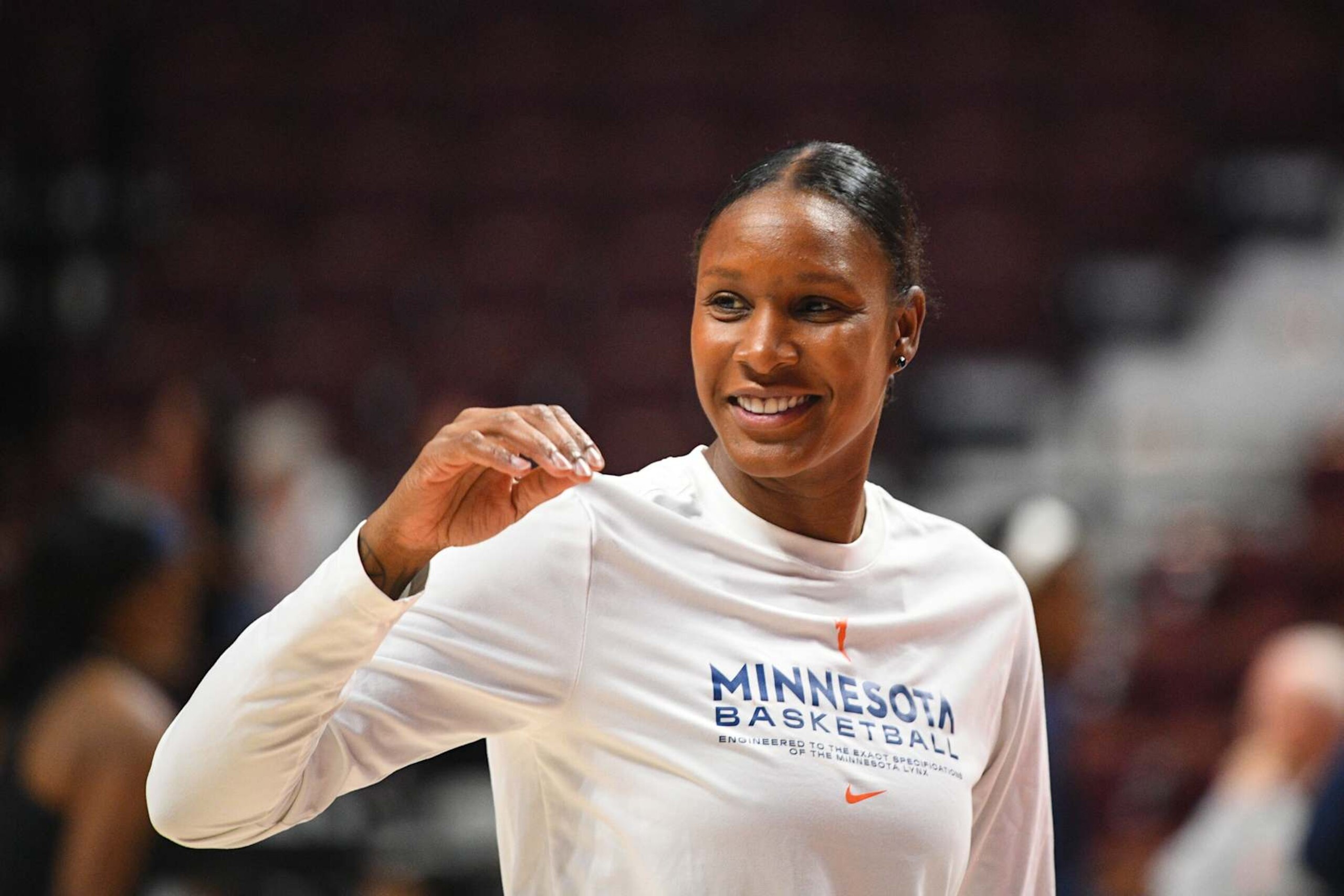 UNCASVILLE, CT - MAY 23: Minnesota Lynx assistant coach Rebekkah Lamar Brunson looks on before a WNBA game between the Minnesota Lynx and the Connecticut Sun on May 23, 2024, at Mohegan Sun Arena in Uncasville, CT. (Photo by Erica Denhoff/Icon Sportswire via Getty Images) UNCASVILLE, CT - MAY 23: Minnesota Lynx assistant coach Rebekkah Lamar Brunson looks on before a WNBA game between the Minnesota Lynx and the Connecticut Sun on May 23, 2024, at Mohegan Sun Arena in Uncasville, CT. (Photo by Erica Denhoff/Icon Sportswire via Getty Images)