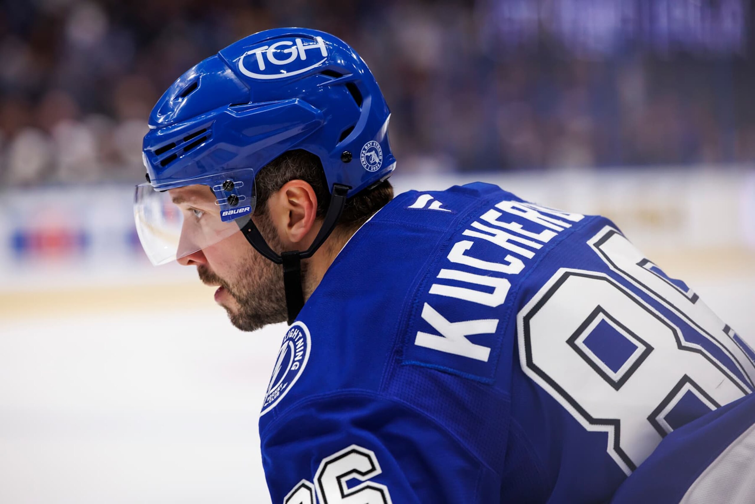TAMPA, FL - OCTOBER 24: Nikita Kucherov #86 of the Tampa Bay Lightning skates against the Minnesota Wild during the second period at Amalie Arena on October 24, 2024 in Tampa, Florida. (Photo by Mark LoMoglio/NHLI via Getty Images)
