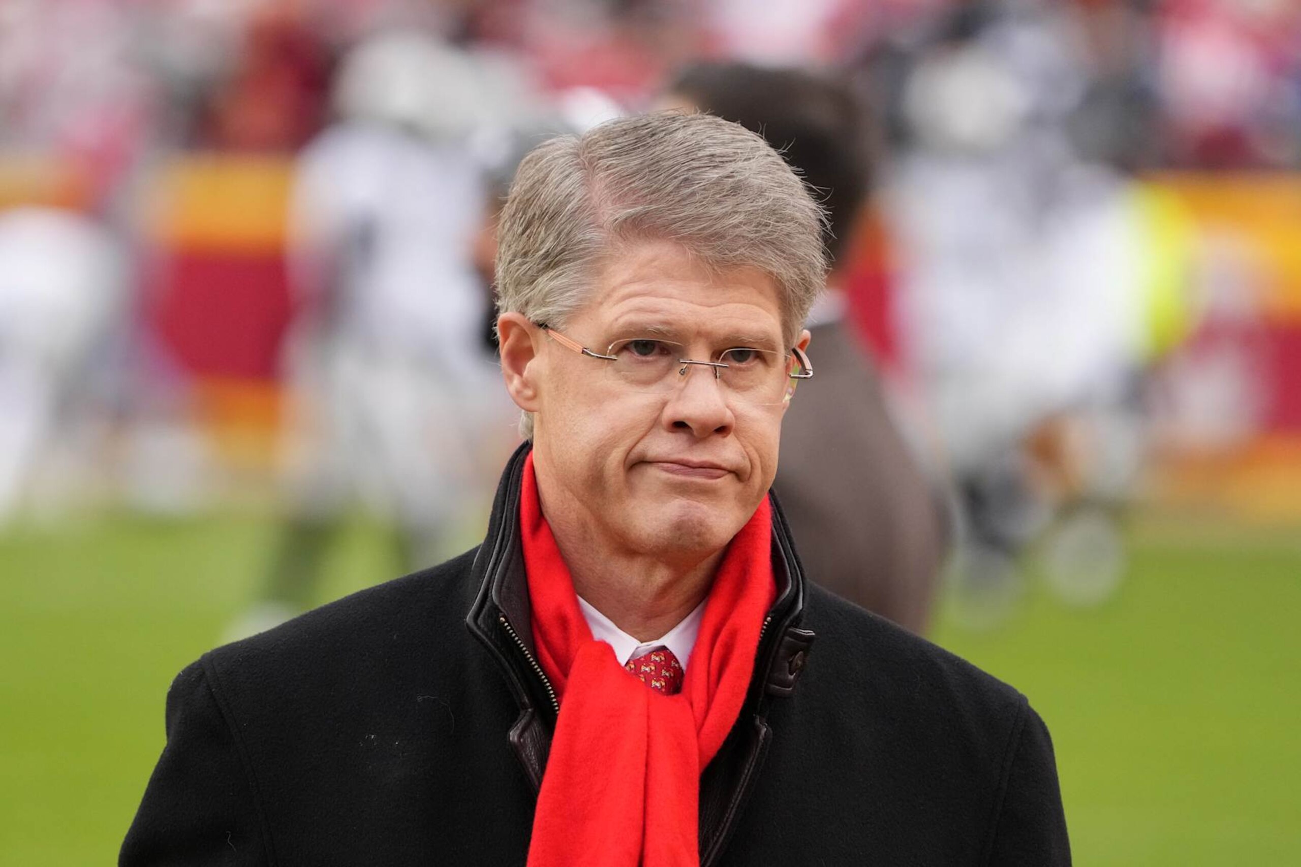 KANSAS CITY, MISSOURI - DECEMBER 25: Kansas City Chiefs owner Clark Hunt during an NFL football game against the Las Vegas Raiders on December 25, 2023 in Kansas City, Missouri.. The Raiders defeated the Chiefs 20-14.  (Photo by Kirby Lee/Getty Images)