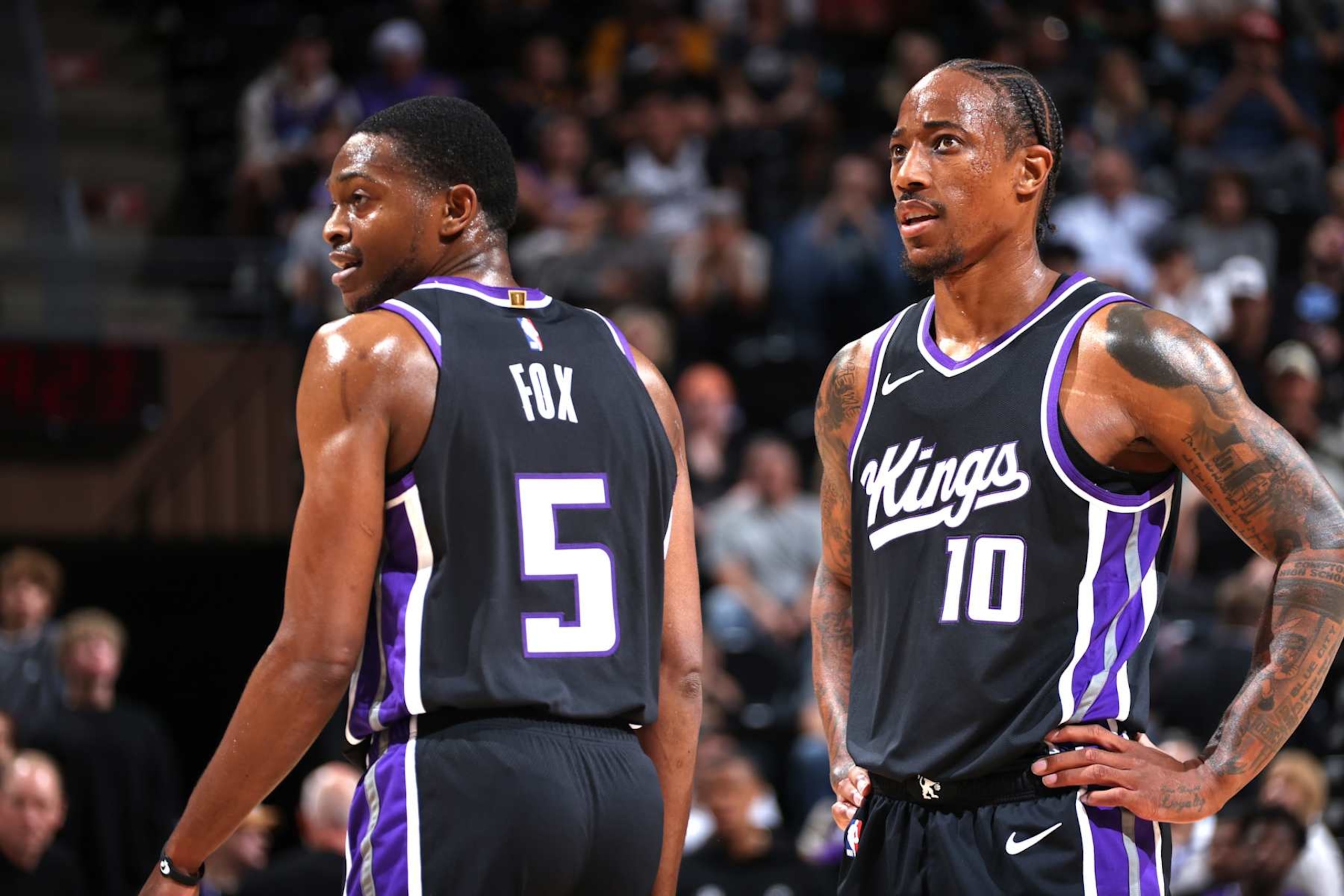 De'Aaron Fox and DeMar DeRozan De'Aaron Fox and DeMar DeRozan
