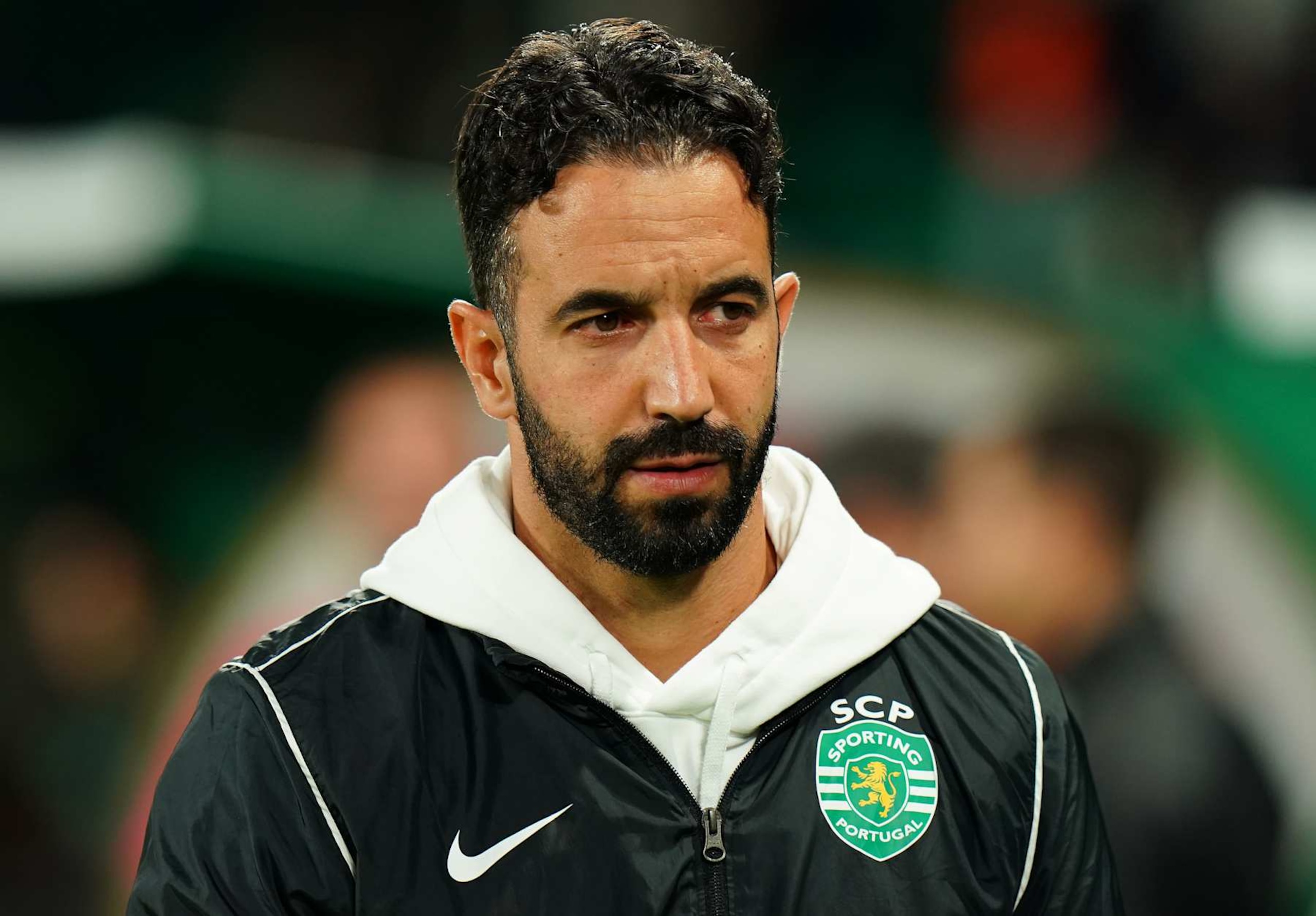 LISBON, PORTUGAL - OCTOBER 29:  Head Coach Ruben Amorim of Sporting CP before the start of the Allianz Cup match between Sporting CP and CD Nacional at Estadio Jose Alvalade on October 29, 2024 in Lisbon, Portugal.  (Photo by Gualter Fatia/Getty Images)