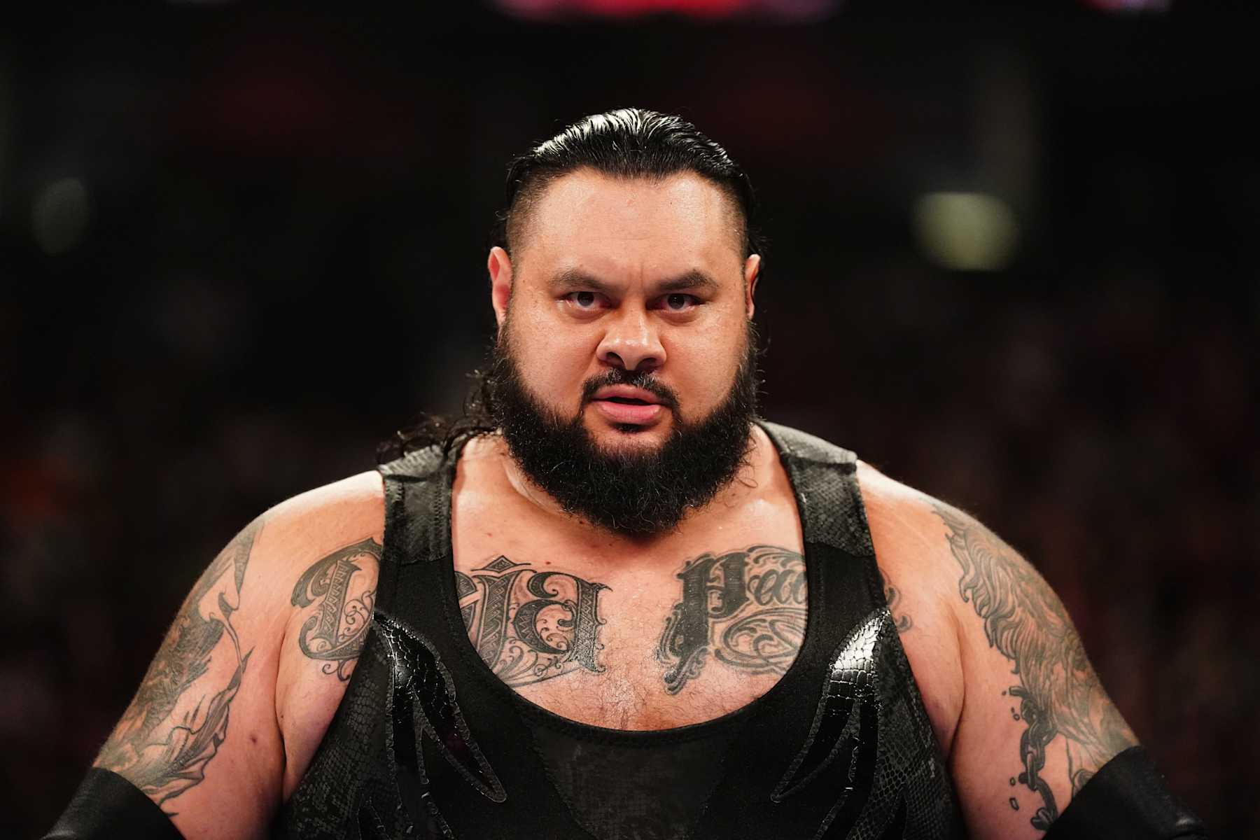 PORTLAND, OREGON - SEPTEMBER 16: Bronson Reed stands in ring during Monday Night RAW at Moda Center on September 16, 2024 in Portland, Oregon.  (Photo by WWE/Getty Images)