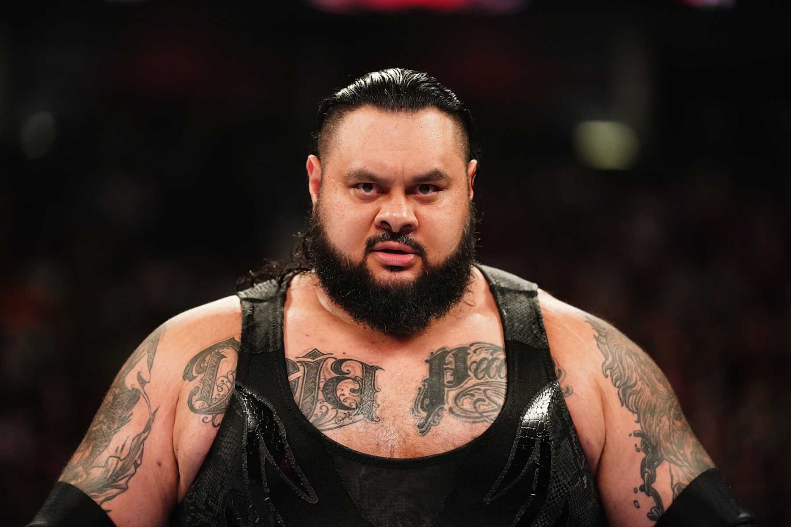 PORTLAND, OREGON - SEPTEMBER 16: Bronson Reed stands in ring during Monday Night RAW at Moda Center on September 16, 2024 in Portland, Oregon.  (Photo by WWE/Getty Images)