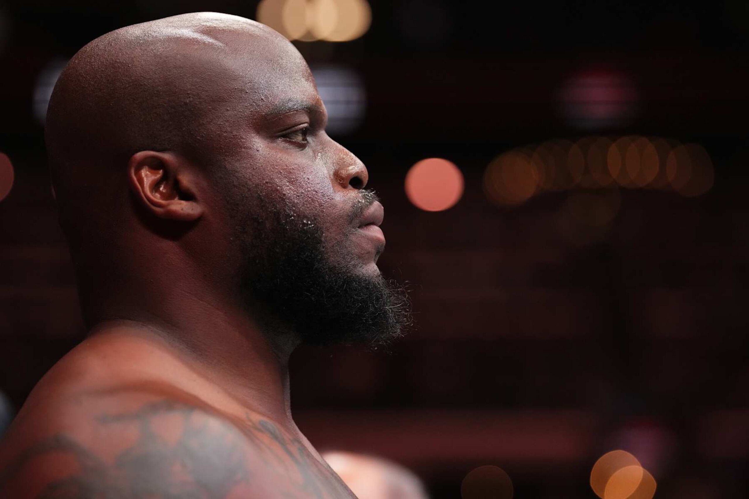 Derrick Lewis looks on before his heavyweight fight against Rodrigo Nascimento Derrick Lewis looks on before his heavyweight fight against Rodrigo Nascimento