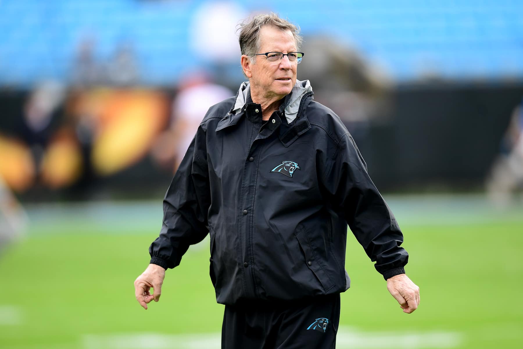 CHARLOTTE, NORTH CAROLINA - DECEMBER 01: Carolina Panthers Offensive Coordinator Norv Turner before their game against the Washington Redskins at Bank of America Stadium on December 01, 2019 in Charlotte, North Carolina. (Photo by Jacob Kupferman/Getty Images)