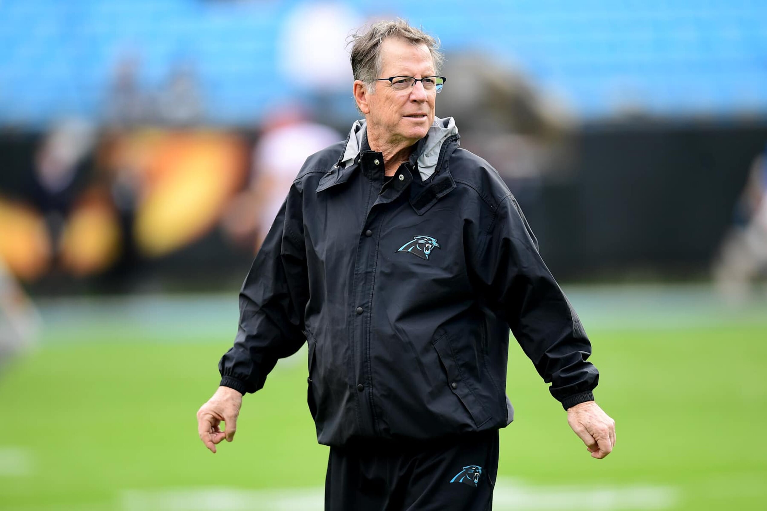CHARLOTTE, NORTH CAROLINA - DECEMBER 01: Carolina Panthers Offensive Coordinator Norv Turner before their game against the Washington Redskins at Bank of America Stadium on December 01, 2019 in Charlotte, North Carolina. (Photo by Jacob Kupferman/Getty Images)