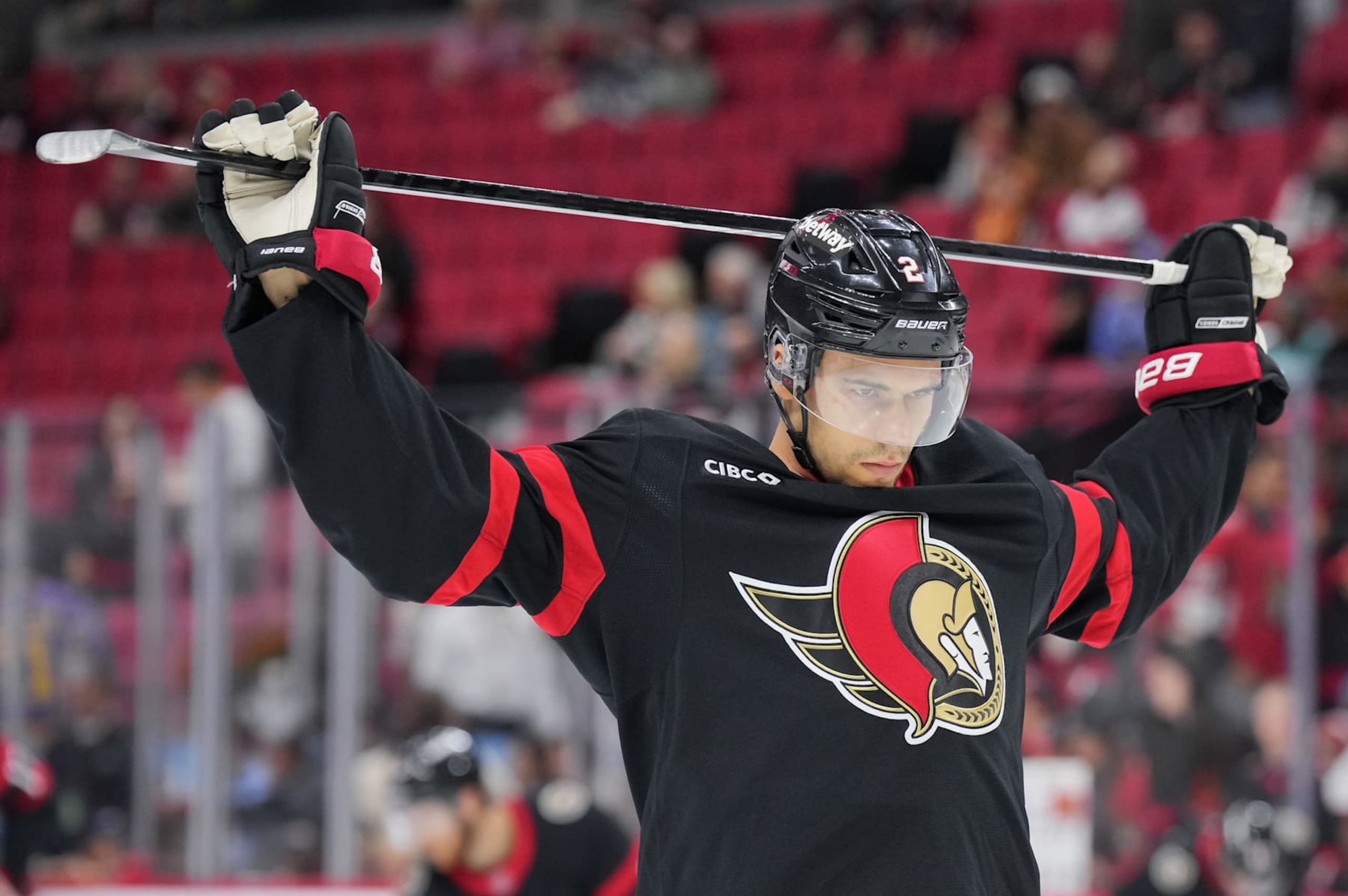 OTTAWA, ONTARIO - OCTOBER 14: Artem Zub #2 of the Ottawa Senators skates against the Los Angeles Kings at Canadian Tire Centre on October 14, 2024 in Ottawa, Ontario, Canada. (Photo by Chris Tanouye/Freestyle Photo/Getty Images) OTTAWA, ONTARIO - OCTOBER 14: Artem Zub #2 of the Ottawa Senators skates against the Los Angeles Kings at Canadian Tire Centre on October 14, 2024 in Ottawa, Ontario, Canada. (Photo by Chris Tanouye/Freestyle Photo/Getty Images)