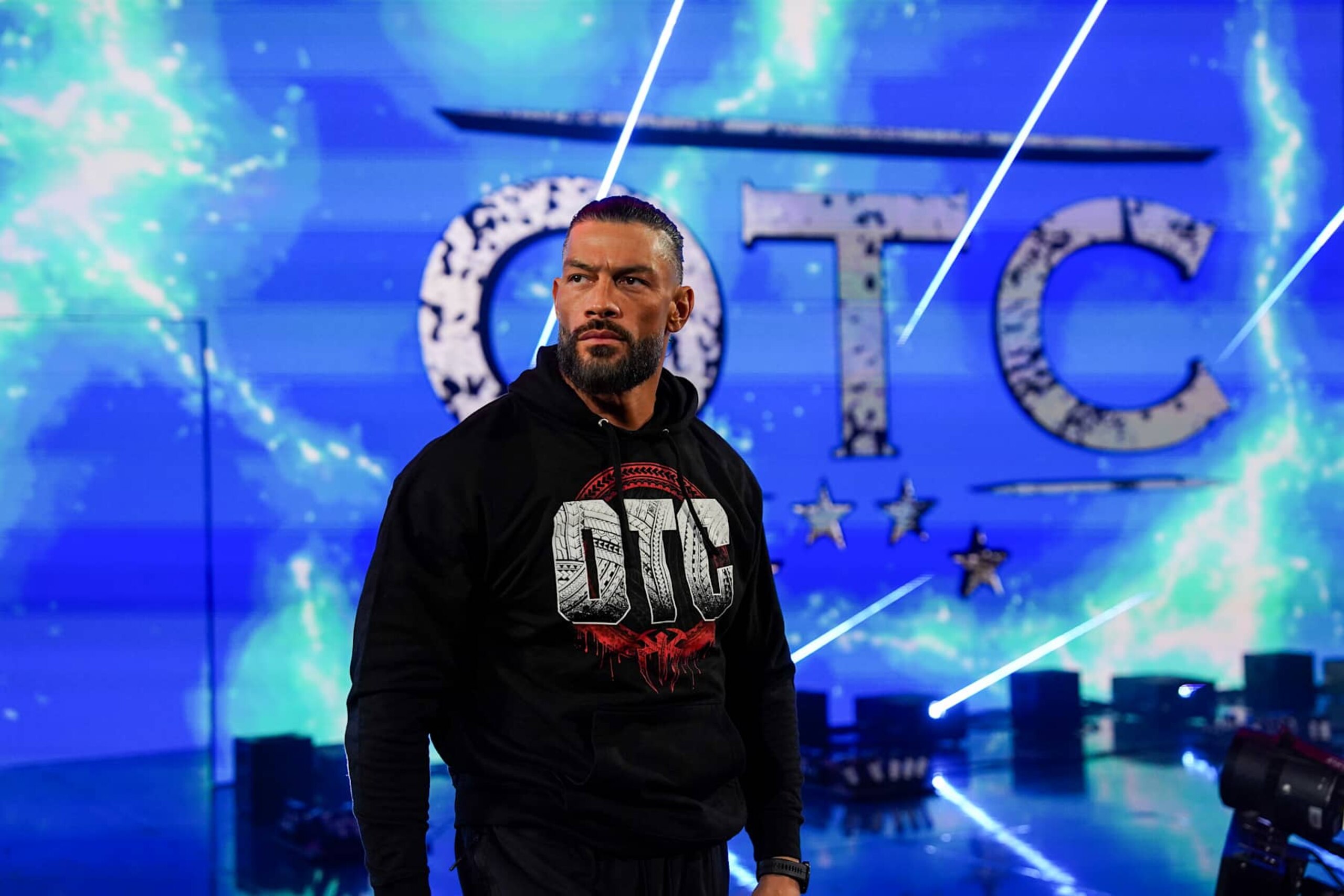 COLUMBIA, SOUTH CAROLINA - OCTOBER 18: Roman Reigns enters the arena during SmackDown at Colonial Life Arena on October 18, 2024 in Columbia, South Carolina.  (Photo by WWE/Getty Images)