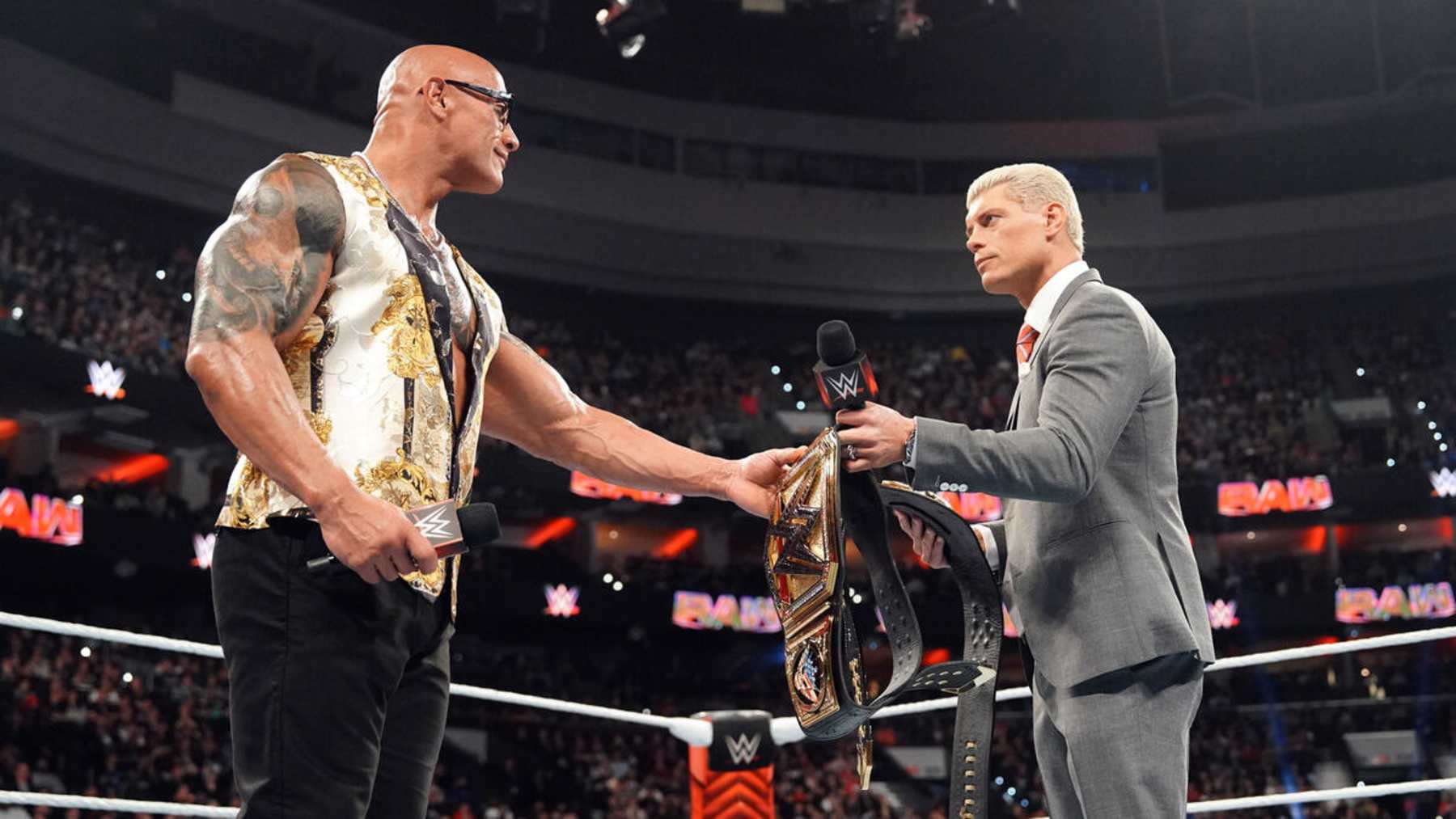 The Rock delivered a clear warning to Cody Rhodes that he would soon go after the WWE Championship. 