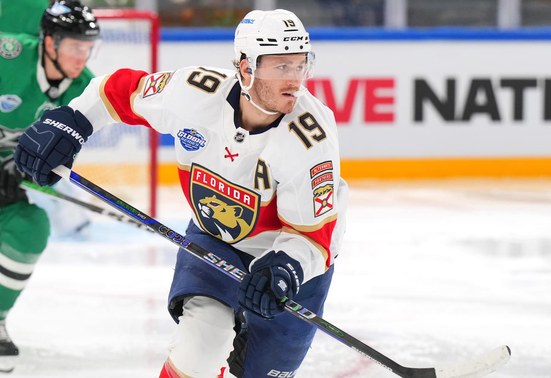 TAMPERE, FINLAND - NOVEMBER 01: Matthew Tkachuk #19 of the Florida Panthers skates against the Dallas Stars during the second period of the 2024 NHL Global Series Finland game at Nokia Arena on November 01, 2024 in Tampere, Finland. (Photo by Andre Ringuette/NHLI via Getty Images) TAMPERE, FINLAND - NOVEMBER 01: Matthew Tkachuk #19 of the Florida Panthers skates against the Dallas Stars during the second period of the 2024 NHL Global Series Finland game at Nokia Arena on November 01, 2024 in Tampere, Finland. (Photo by Andre Ringuette/NHLI via Getty Images)
