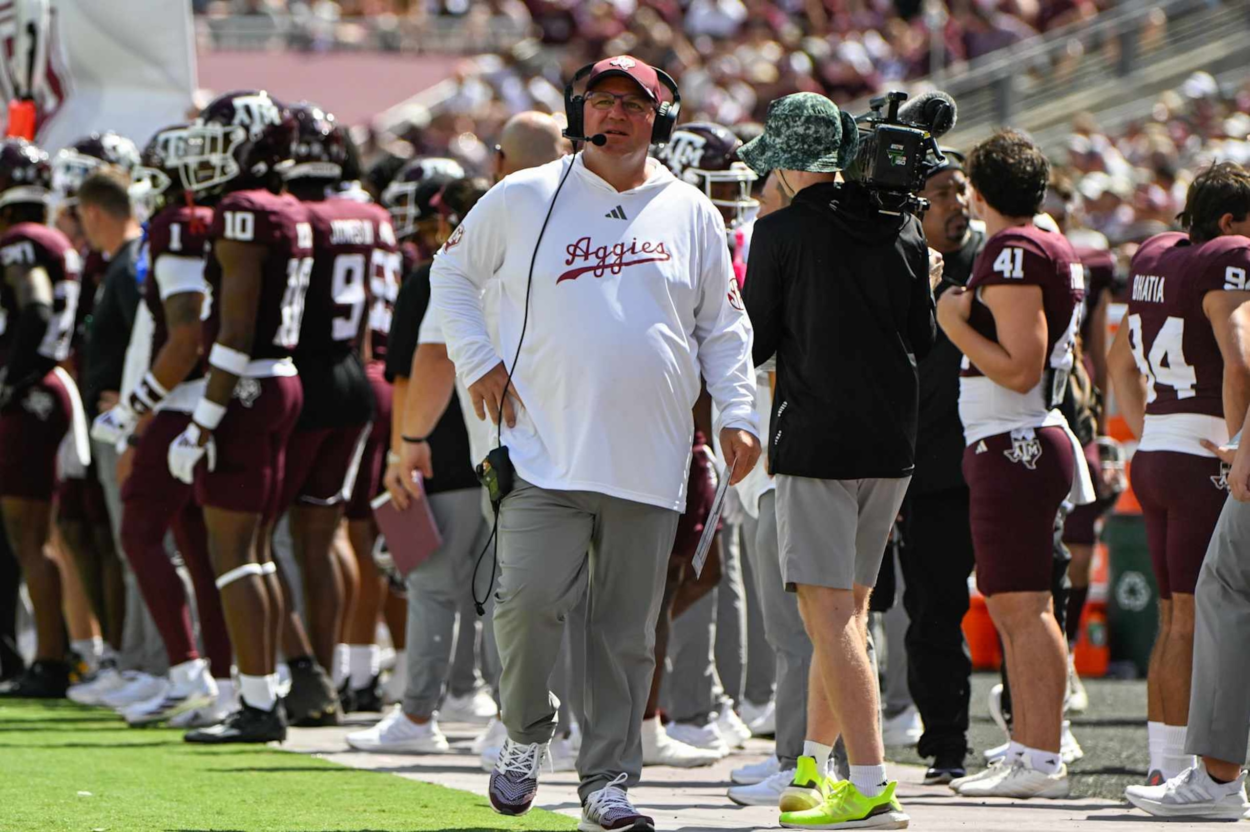 TAMU head coach Mike Elko
