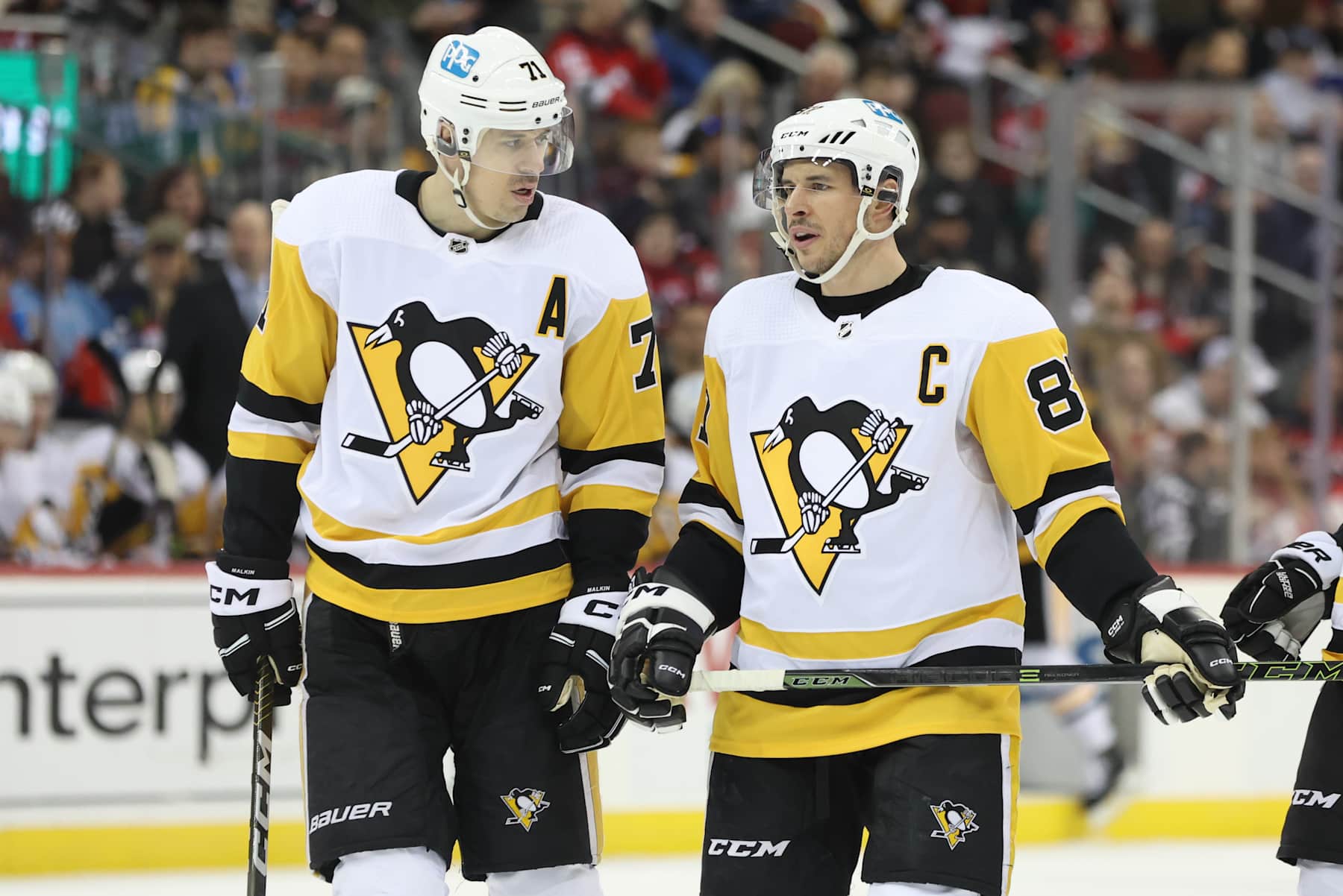 Evgeni Malkin and Sidney Crosby