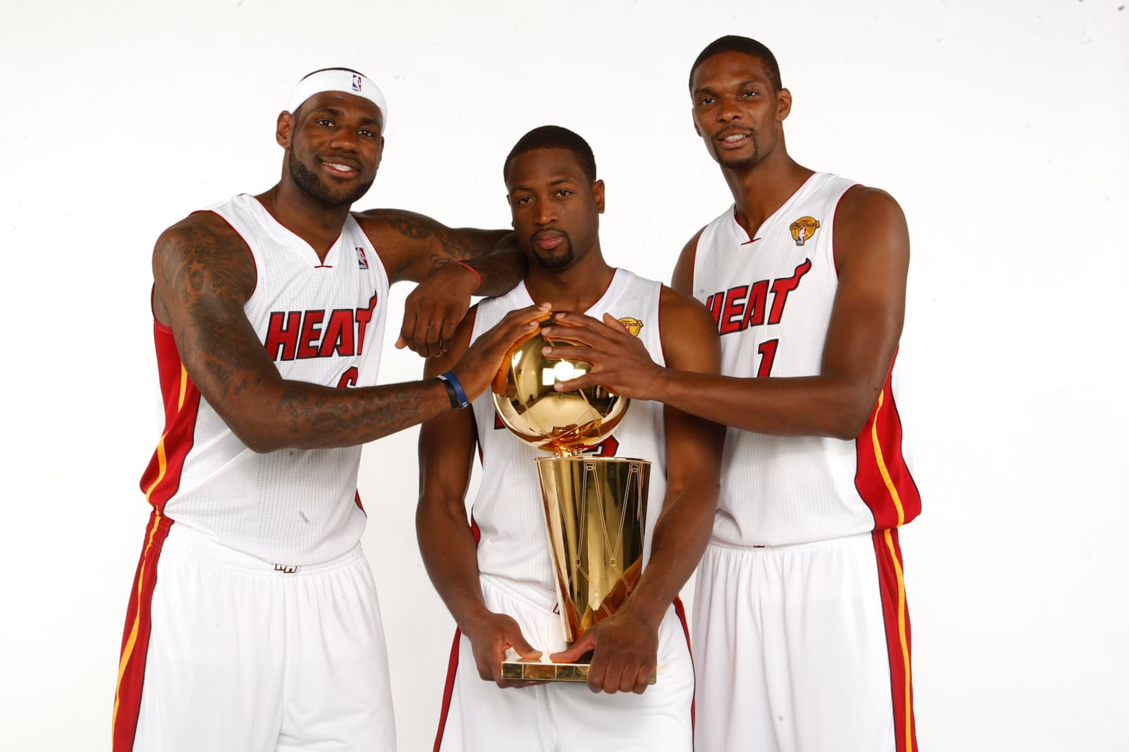 LeBron James, Dwyane Wade and Chris Bosh LeBron James, Dwyane Wade and Chris Bosh