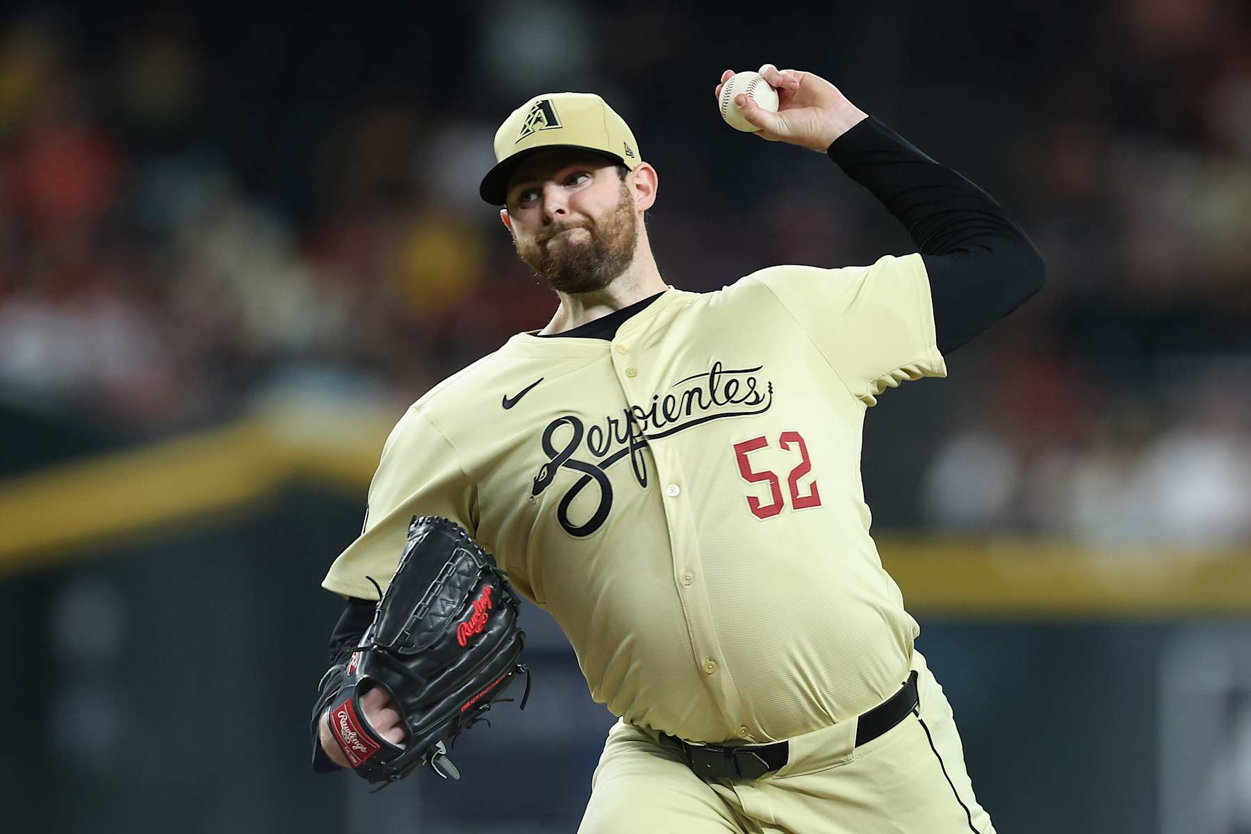 PHOENIX, ARIZONA - JUNE 11: Starting pitcher Jordan Montgomery #52 of the Arizona Diamondbacks pitches against the Los Angeles Angels during the first inning of the MLB game at Chase Field on June 11, 2024 in Phoenix, Arizona. (Photo by Christian Petersen/Getty Images)