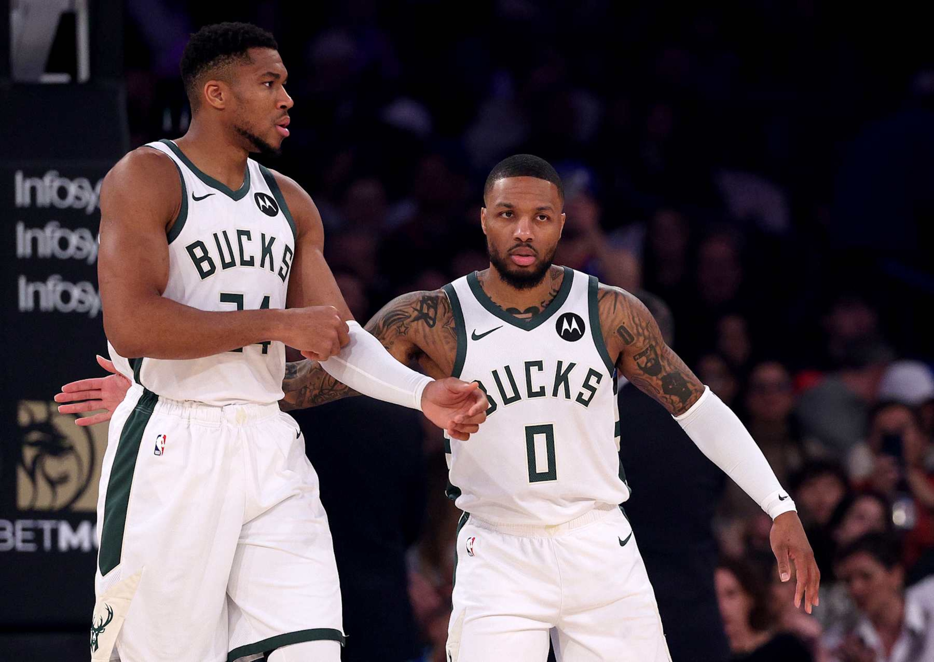 Giannis Antetokounmpo and Damian Lillard Giannis Antetokounmpo and Damian Lillard