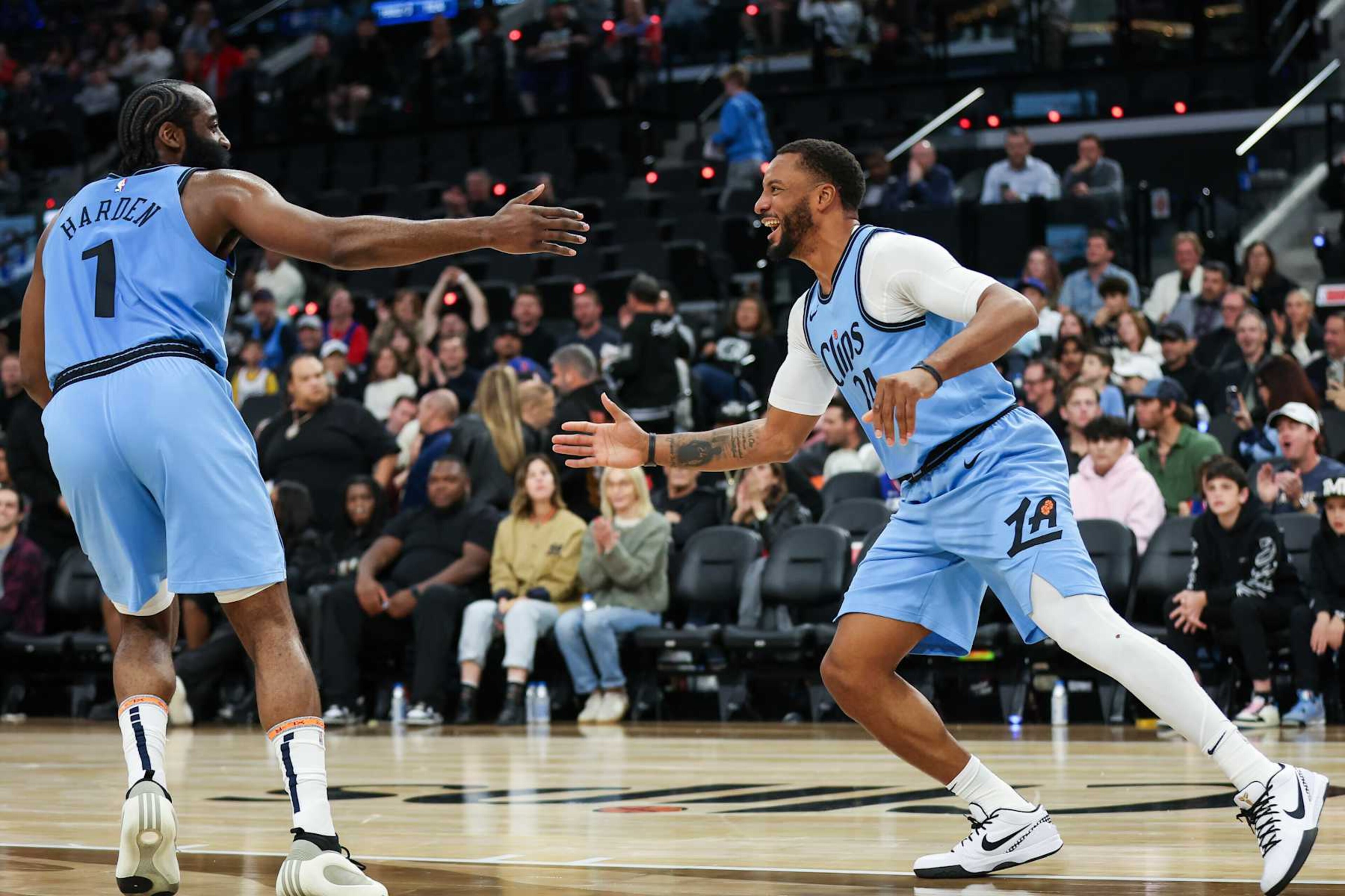 James Harden and Norman Powell James Harden and Norman Powell