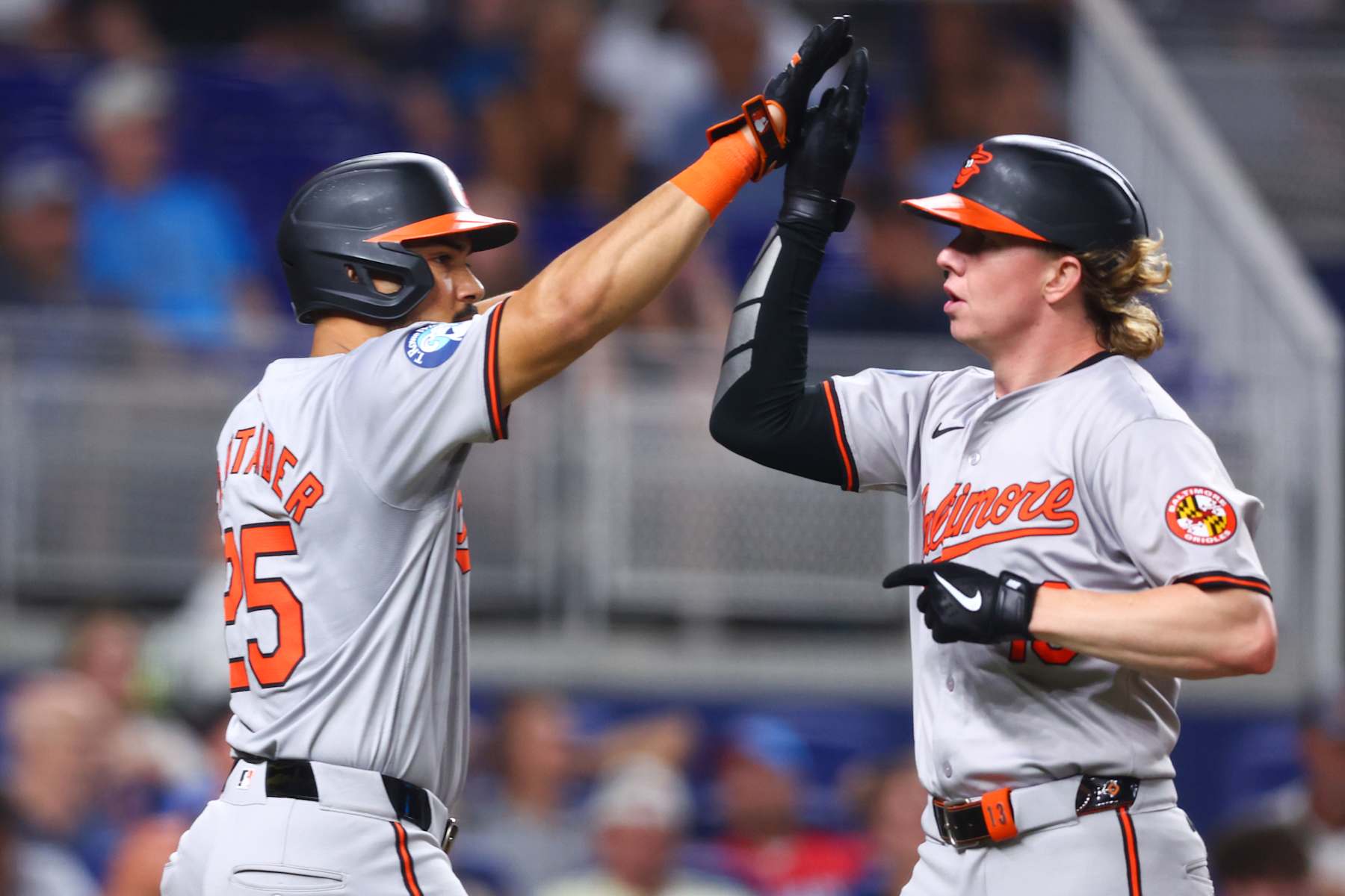 Anthony Santander (L) and Heston Kjerstad (R)