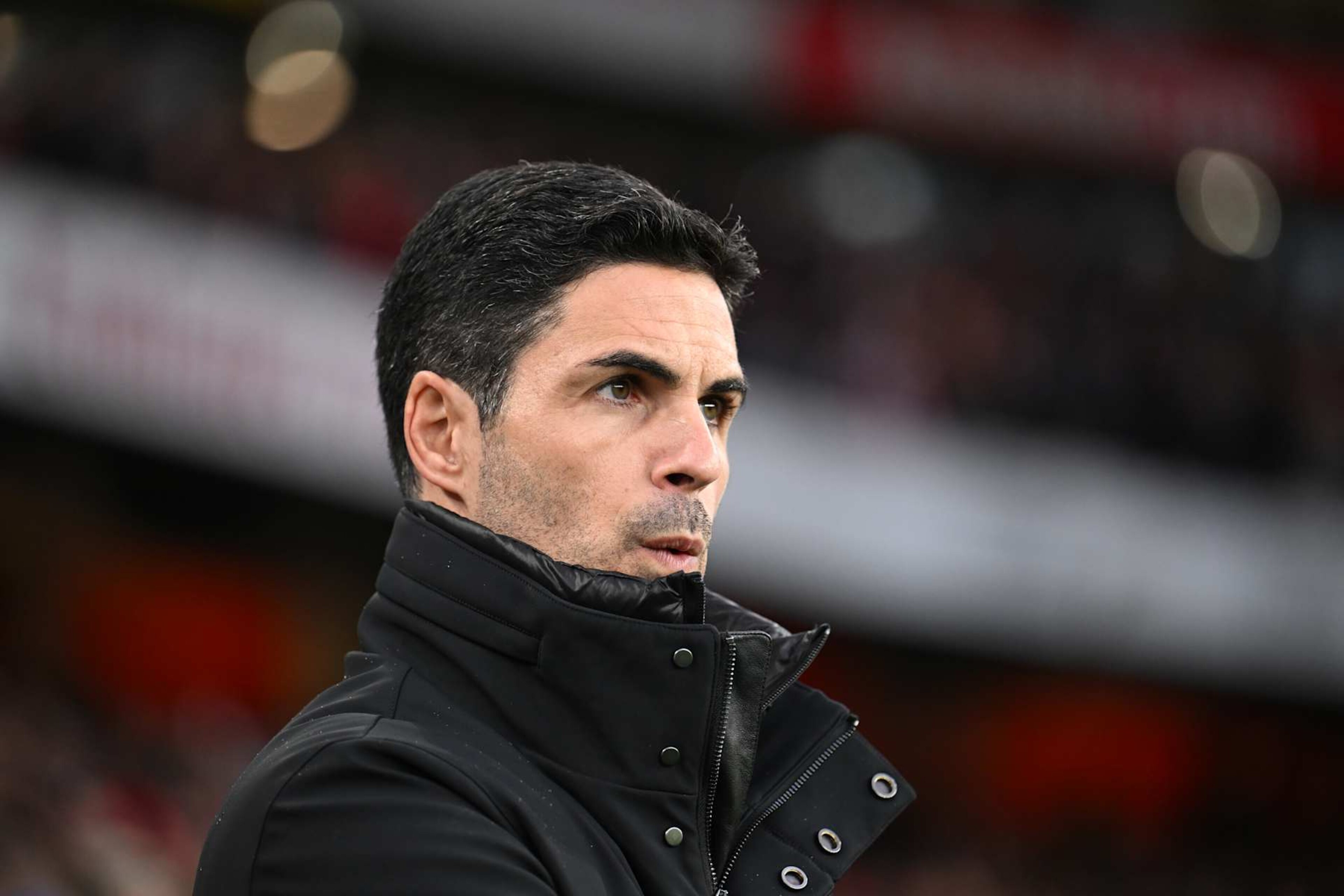 LONDON, ENGLAND - NOVEMBER 23: Mikel Arteta, Manager of Arsenal, looks on prior to the Premier League match between Arsenal FC and Nottingham Forest FC at Emirates Stadium on November 23, 2024 in London, England. (Photo by David Price/Arsenal FC via Getty Images) LONDON, ENGLAND - NOVEMBER 23: Mikel Arteta, Manager of Arsenal, looks on prior to the Premier League match between Arsenal FC and Nottingham Forest FC at Emirates Stadium on November 23, 2024 in London, England. (Photo by David Price/Arsenal FC via Getty Images)