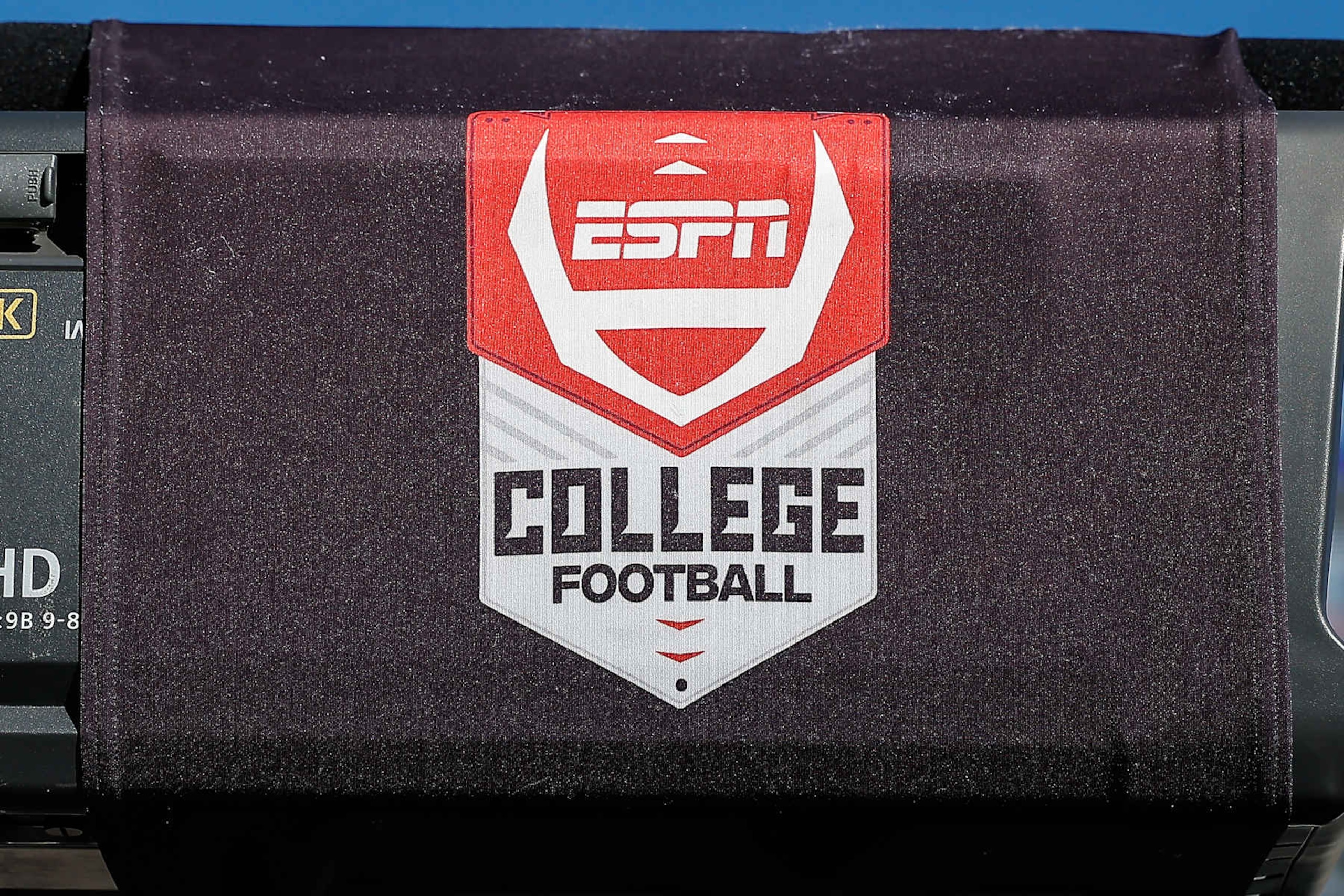 TEMPE, AZ - NOVEMBER 23:  The ESPN College Football logo on a camera before the college football game between the BYU Cougars and the Arizona State Sun Devils on November 23, 2024 at Mountain America Stadium in Tempe, Arizona. (Photo by Kevin Abele/Icon Sportswire via Getty Images)