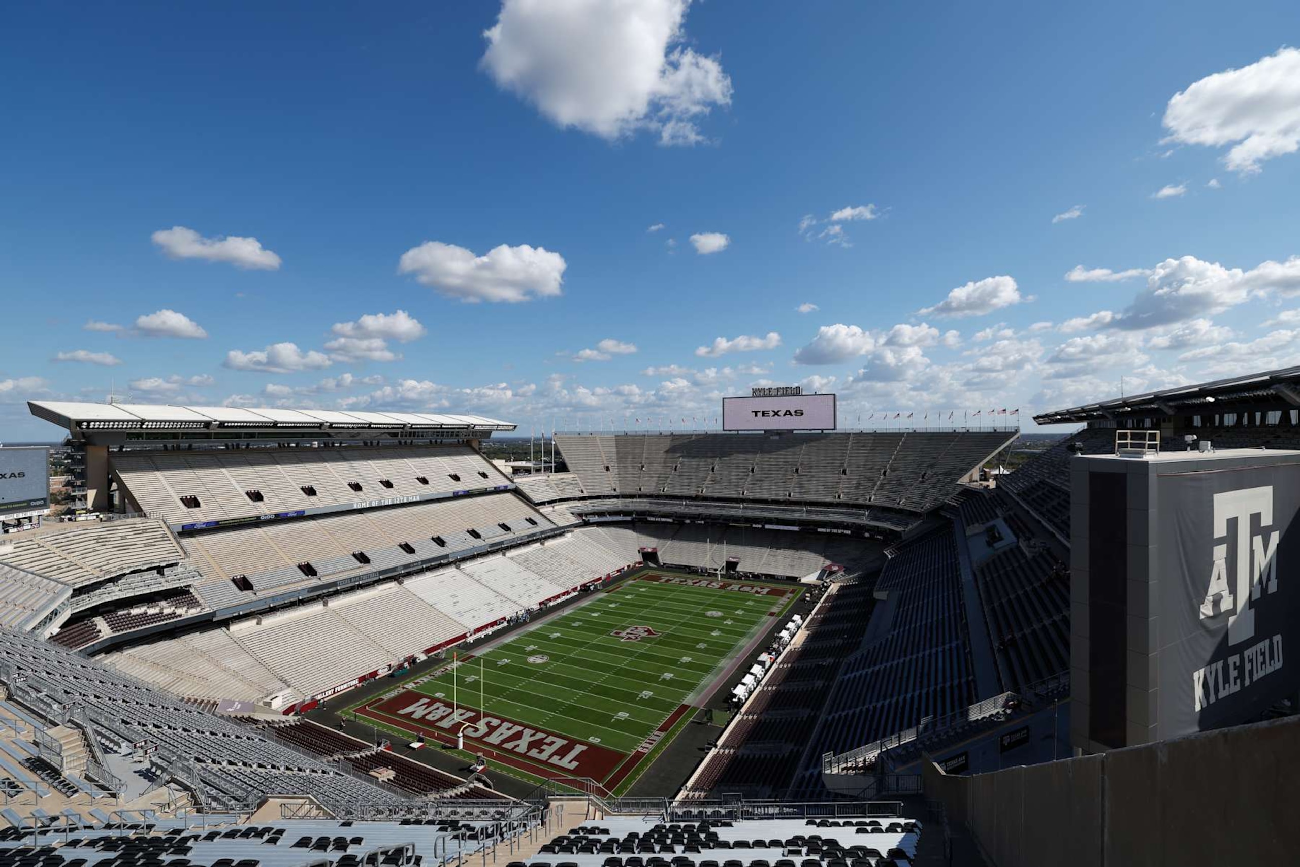COLLEGE STATION, TEXAS - OCTOBER 26: A general view of the stadium before the game between the Texas A&M Aggies and the LSU Tigers at Kyle Field on October 26, 2024 in College Station, Texas. (Photo by Tim Warner/Getty Images)