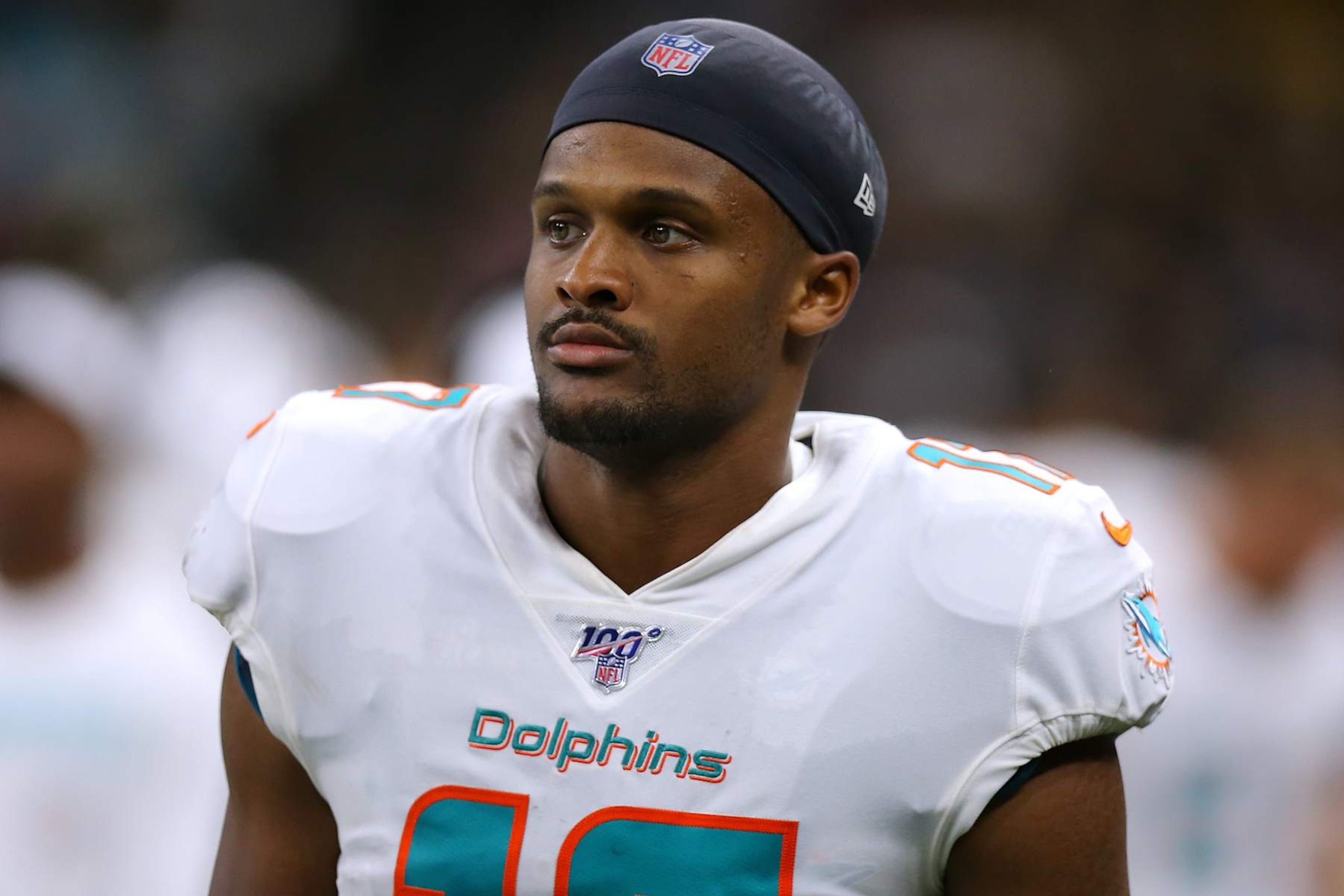 NEW ORLEANS, LOUISIANA - AUGUST 29: Brice Butler #17 of the Miami Dolphins of the Miami Dolphins during an NFL preseason game at the Mercedes Benz Superdome on August 29, 2019 in New Orleans, Louisiana. (Photo by Jonathan Bachman/Getty Images) NEW ORLEANS, LOUISIANA - AUGUST 29: Brice Butler #17 of the Miami Dolphins of the Miami Dolphins during an NFL preseason game at the Mercedes Benz Superdome on August 29, 2019 in New Orleans, Louisiana. (Photo by Jonathan Bachman/Getty Images)
