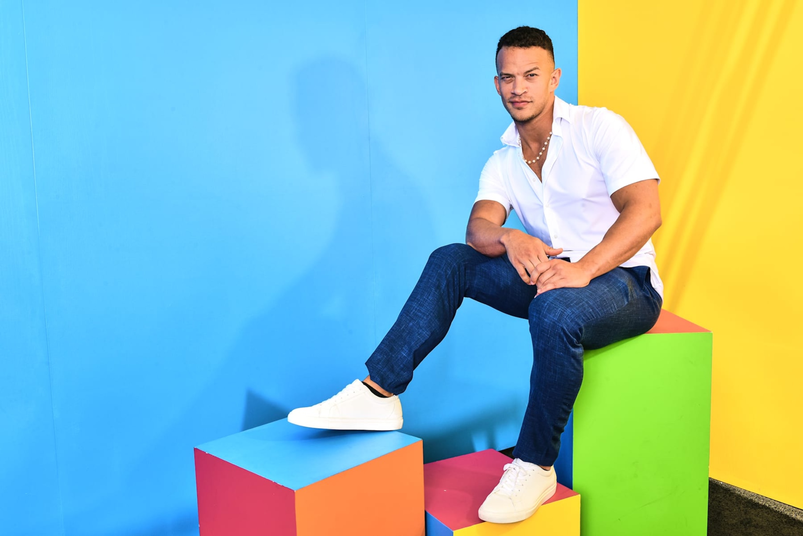 SAN DIEGO, CALIFORNIA - JULY 23: Ricky Starks visits the #IMDboat official portrait studio at San Diego Comic-Con 2022 on The IMDb Yacht on July 23, 2022 in San Diego, California. (Photo by Irvin Rivera/Getty Images for IMDb)
