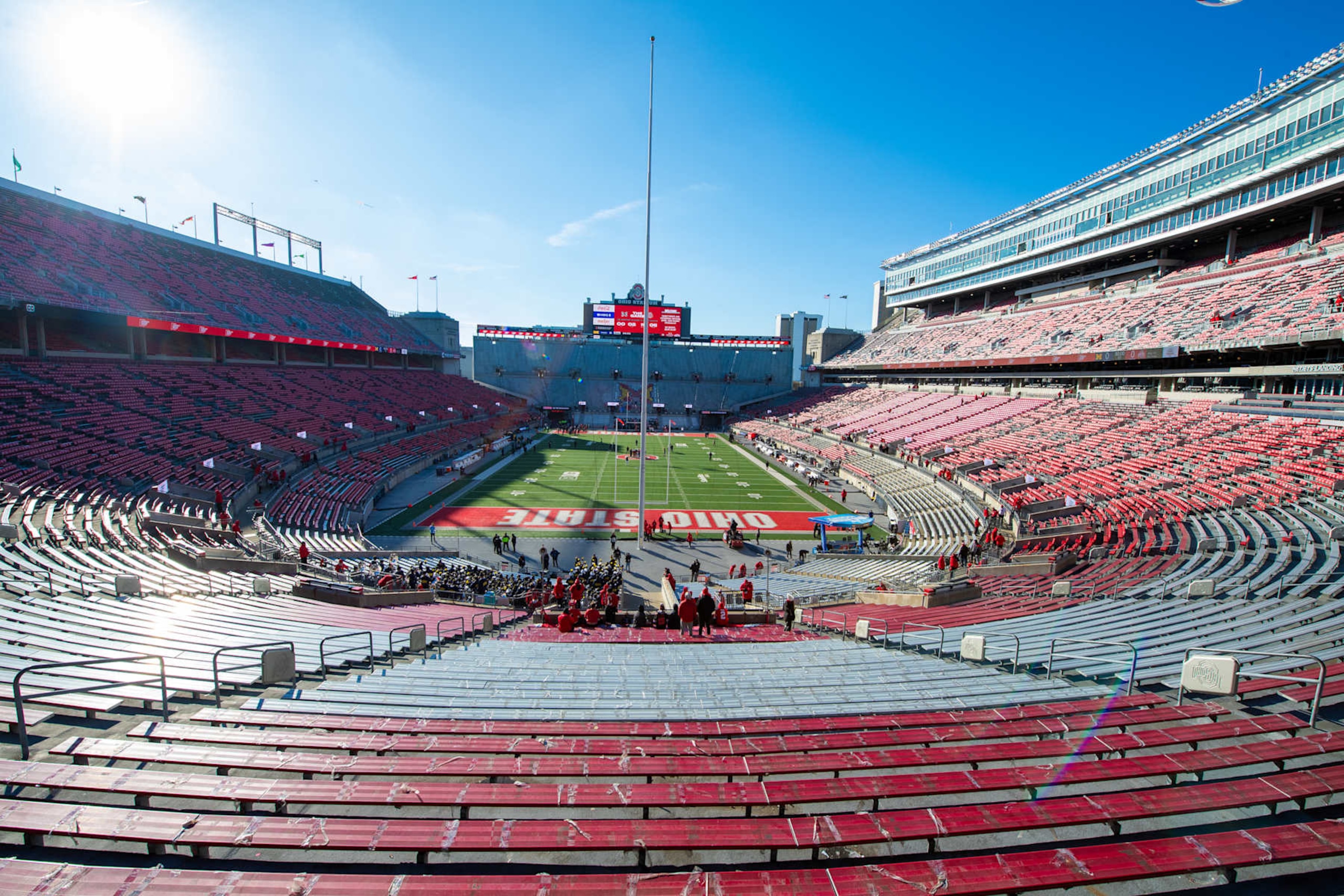 COLUMBUS, OHIO - NOVEMBER 30: A general view of the field before a college football game between the Michigan Wolverines and the Ohio State Buckeyes at Ohio Stadium on November 30, 2024 in Columbus, OH. (Photo by Aaron J. Thornton/Getty Images)