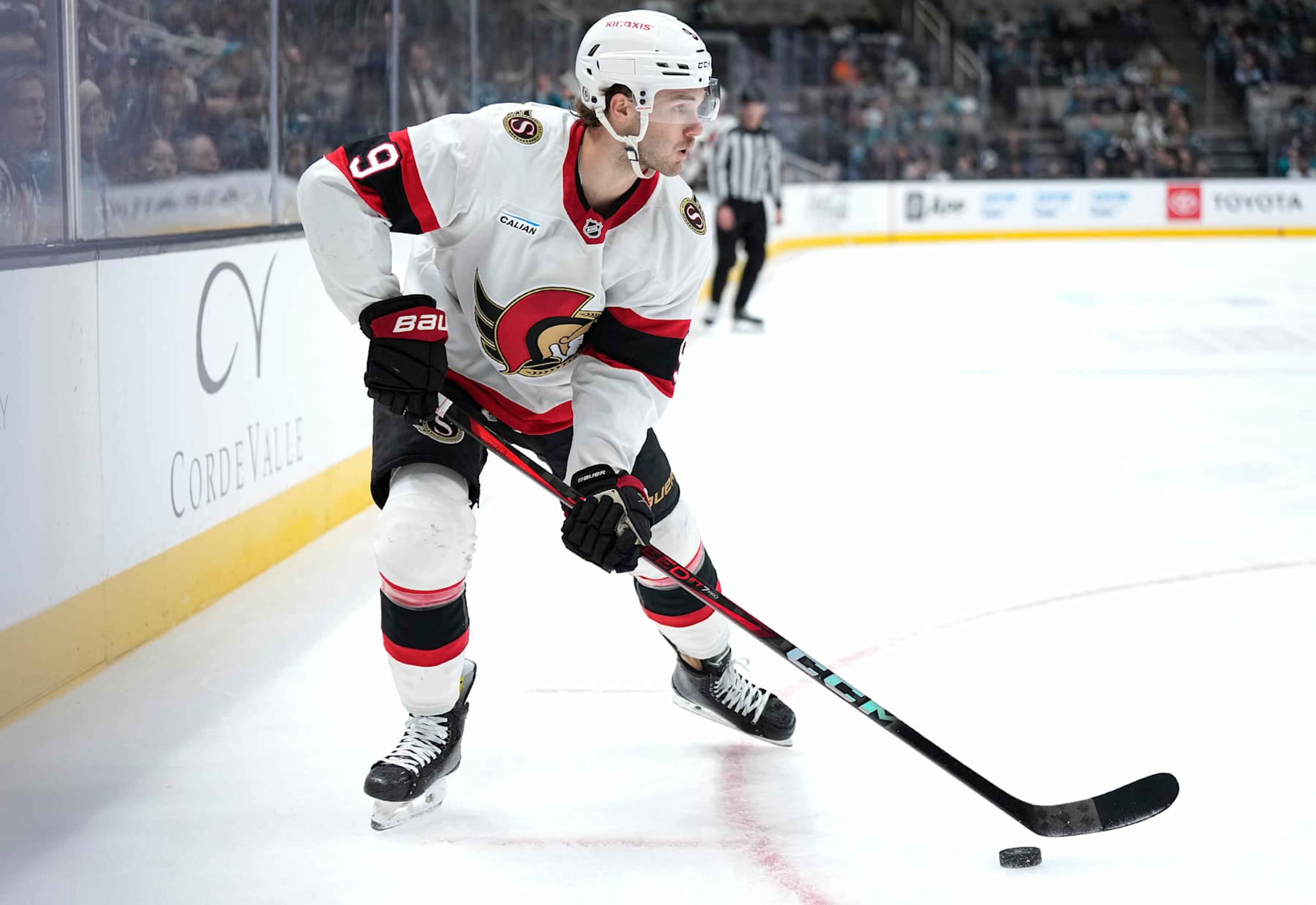 SAN JOSE, CALIFORNIA - NOVEMBER 27: Josh Norris #9 of the Ottawa Senators skates with the puck against the San Jose Sharks during the first period of an NHL hockey game at SAP Center on November 27, 2024 in San Jose, California. (Photo by Thearon W. Henderson/Getty Images) SAN JOSE, CALIFORNIA - NOVEMBER 27: Josh Norris #9 of the Ottawa Senators skates with the puck against the San Jose Sharks during the first period of an NHL hockey game at SAP Center on November 27, 2024 in San Jose, California. (Photo by Thearon W. Henderson/Getty Images)