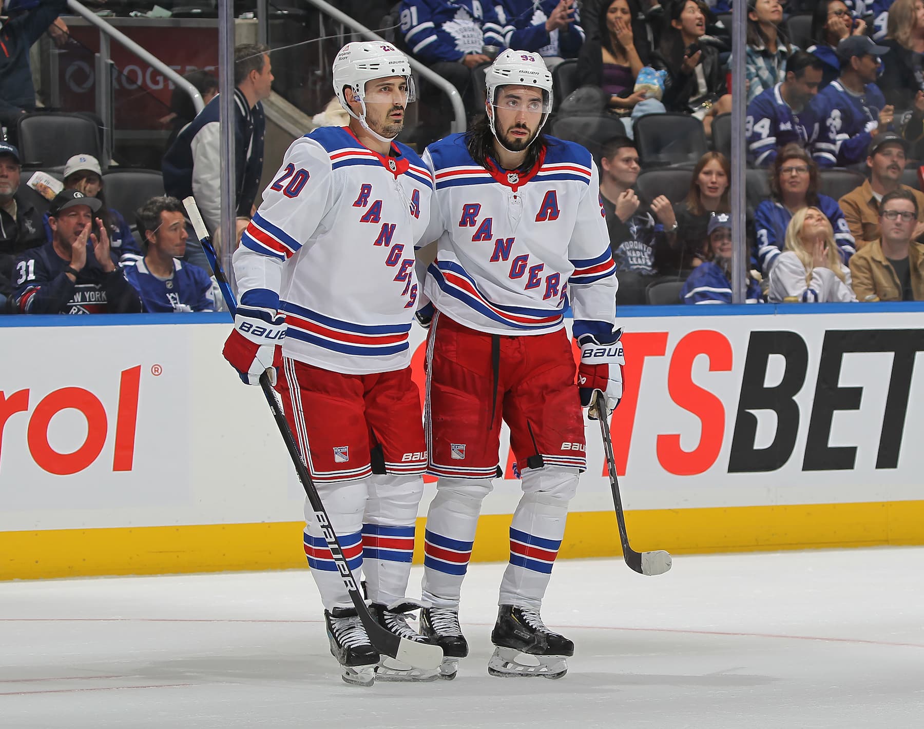New York Rangers winger Chris Kreider and center Mika Zibanejad